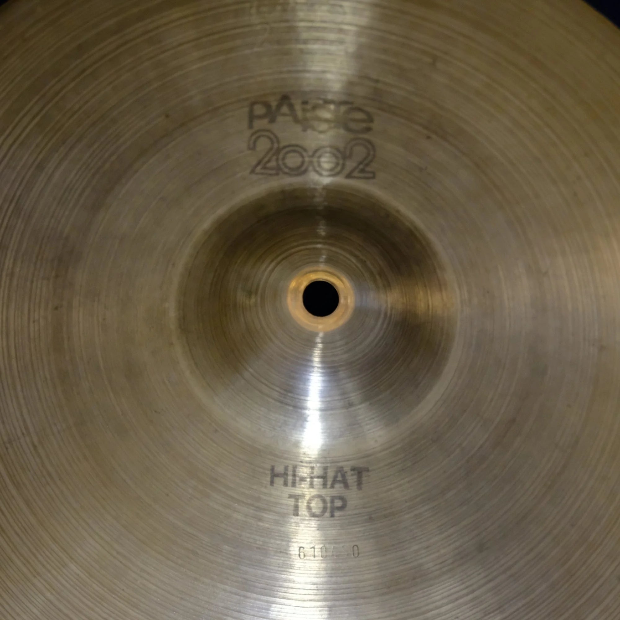 14" Paiste 2002 Hi-Hat black logo from 1976