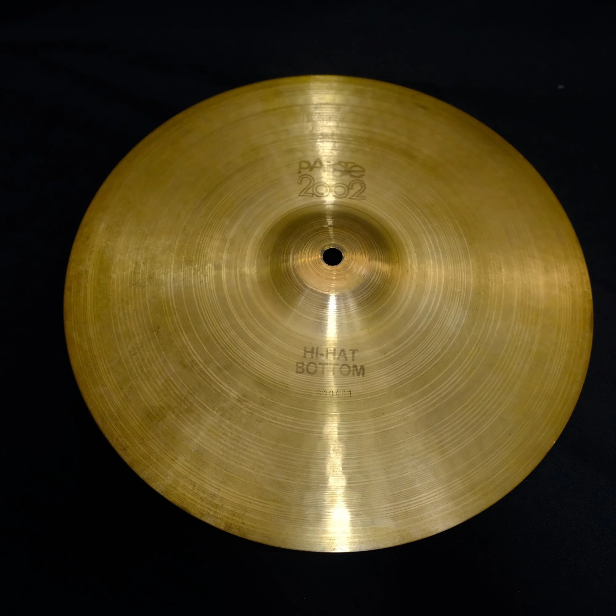 14" Paiste 2002 Hi-Hat black logo from 1976