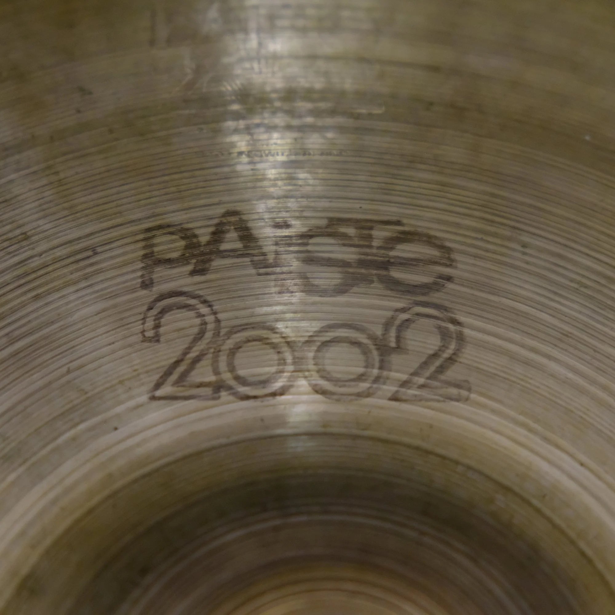 14" Paiste 2002 Hi-Hat black logo from 1976