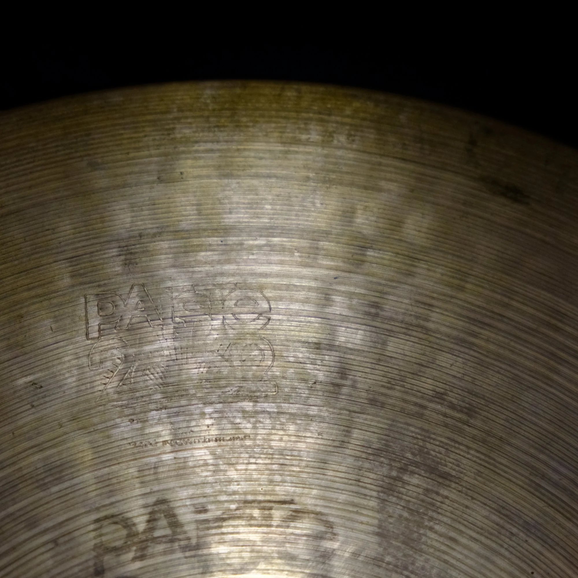 14" Paiste 2002 Hi-Hat black logo from 1976