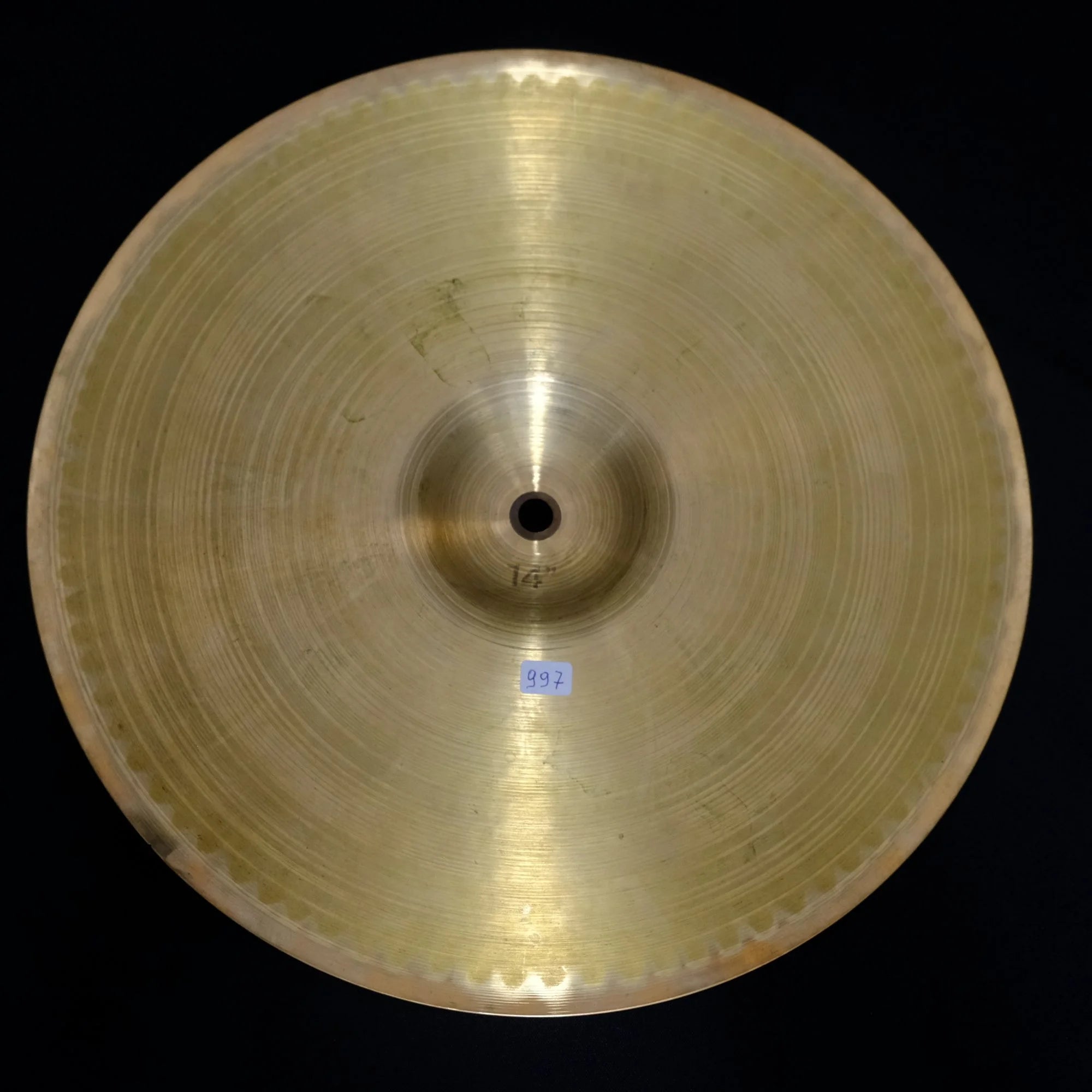 14" Paiste 2002 Hi-Hat black logo from 1976