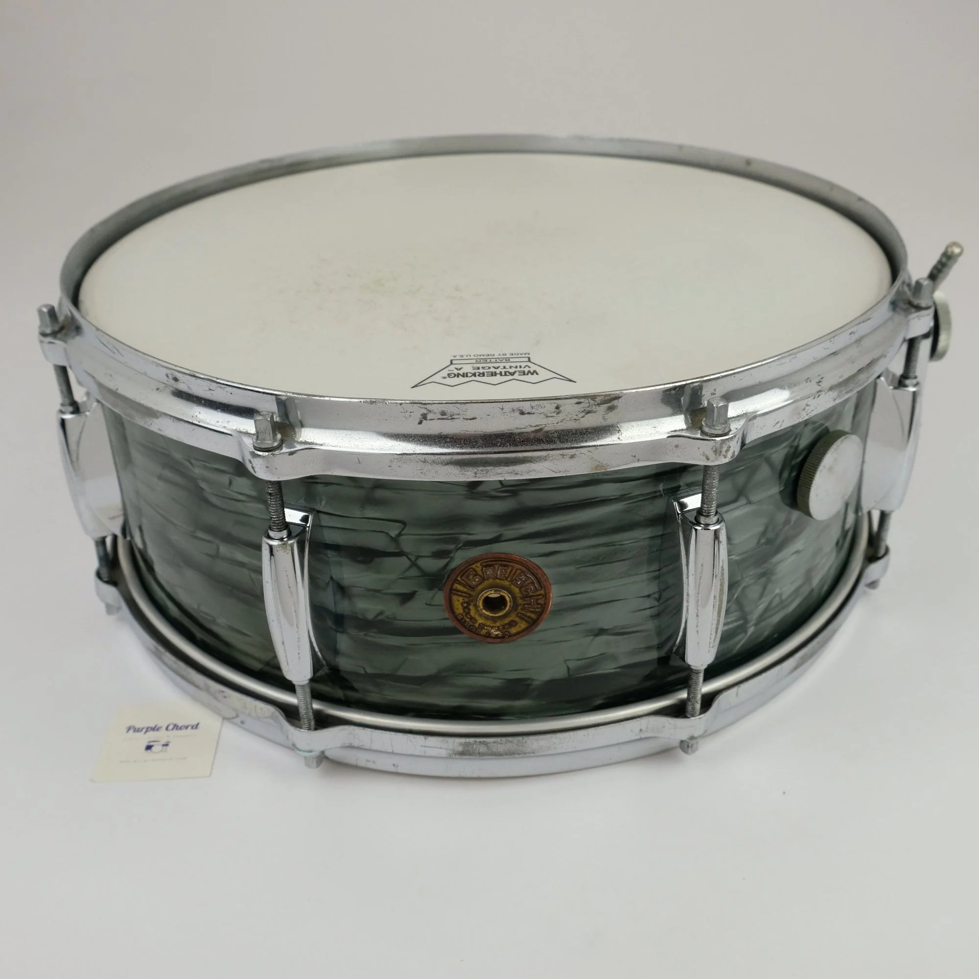 Gretsch Broadkaster Name Band 14" x 5,5" snare drum Midnight Blue from 1950's