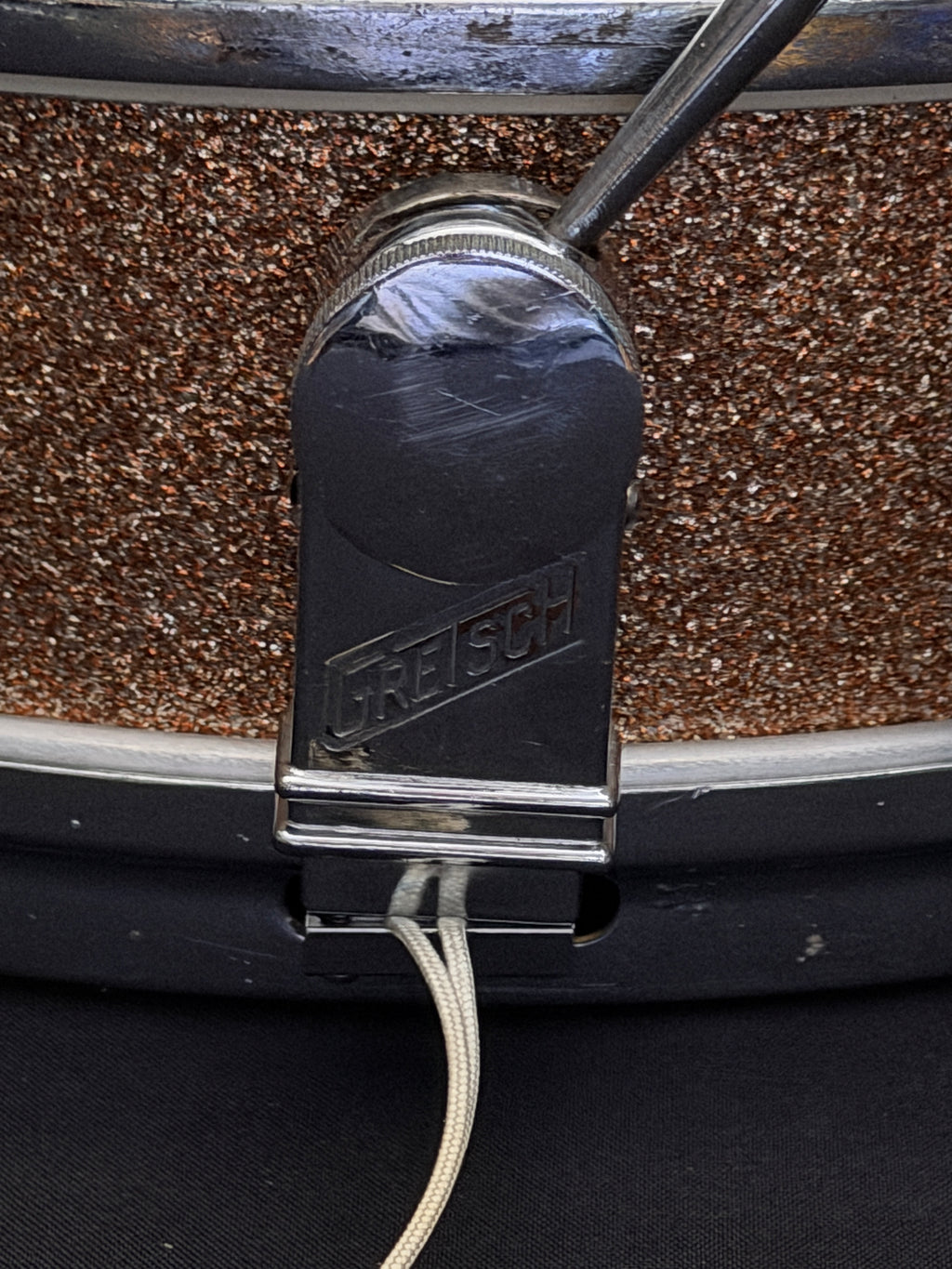 Gretsch Broadcaster X4175 "Max Roach" Progressive Jazz 14" x 4" snare drum Champagne Sparkle early 1960's