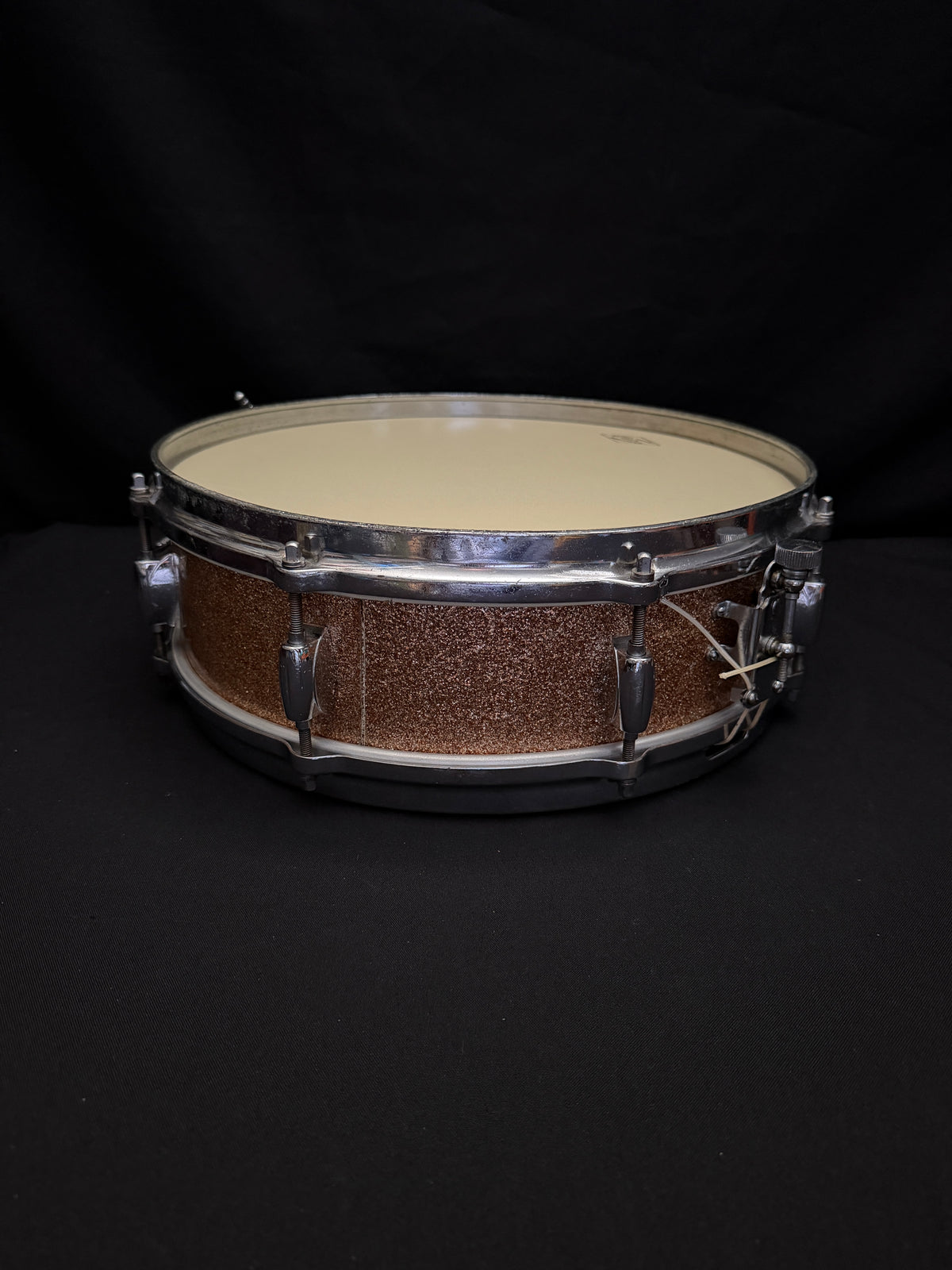 Gretsch Broadcaster X4175 "Max Roach" Progressive Jazz 14" x 4" snare drum Champagne Sparkle early 1960's