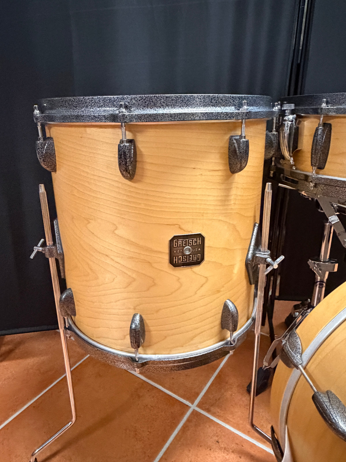 Gretsch Broadkaster BOP Drumset 18"-12"-14" + Snare in Satin Maple from 2000