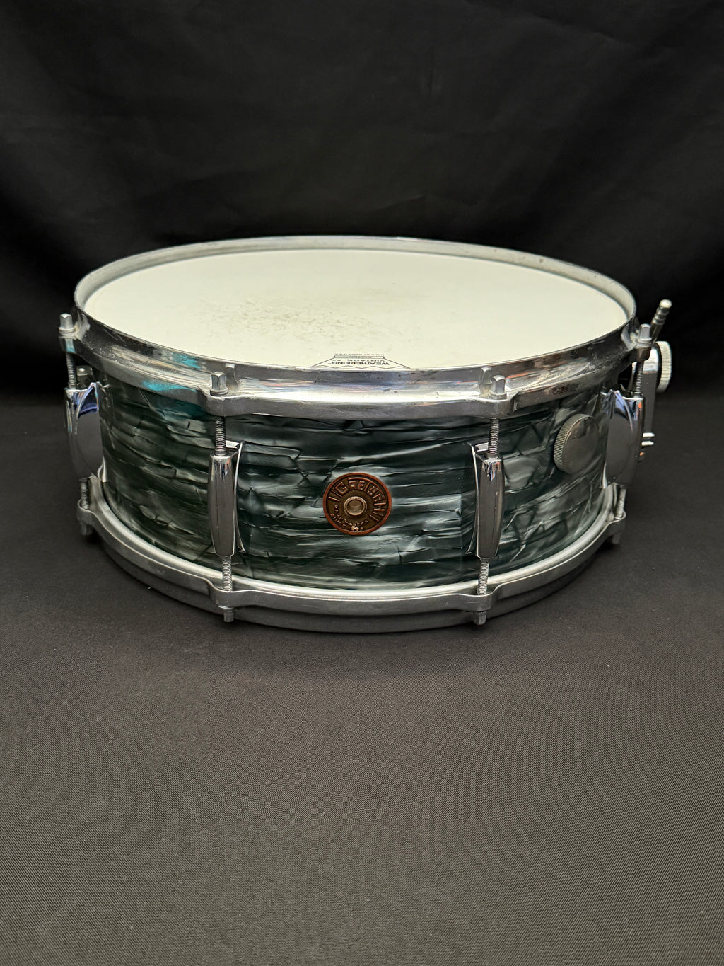 Gretsch Broadkaster Name Band 14" x 5,5" snare drum Midnight Blue from 1950's