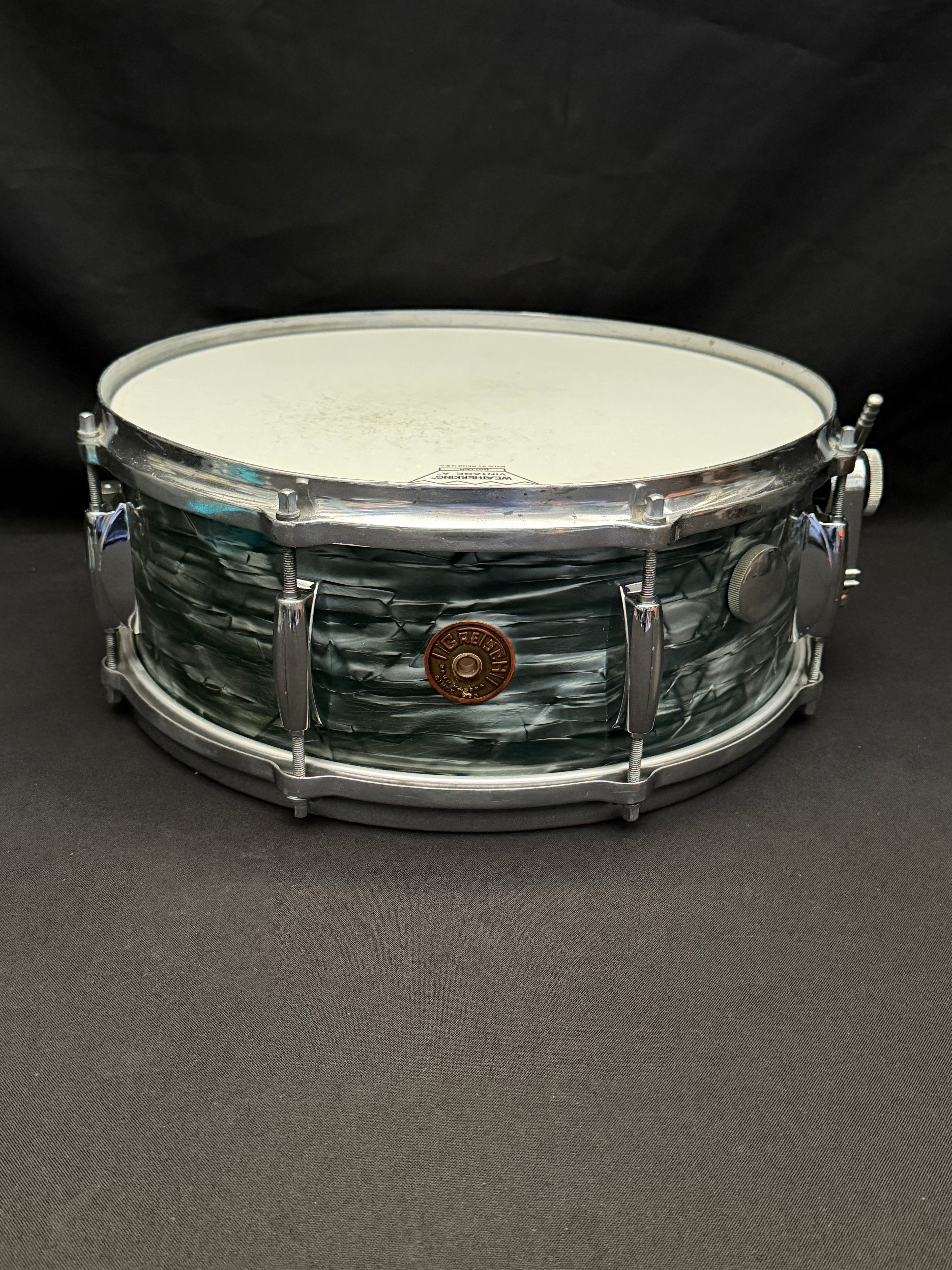 Gretsch Broadkaster Name Band 14" x 5,5" snare drum Midnight Blue from 1950's