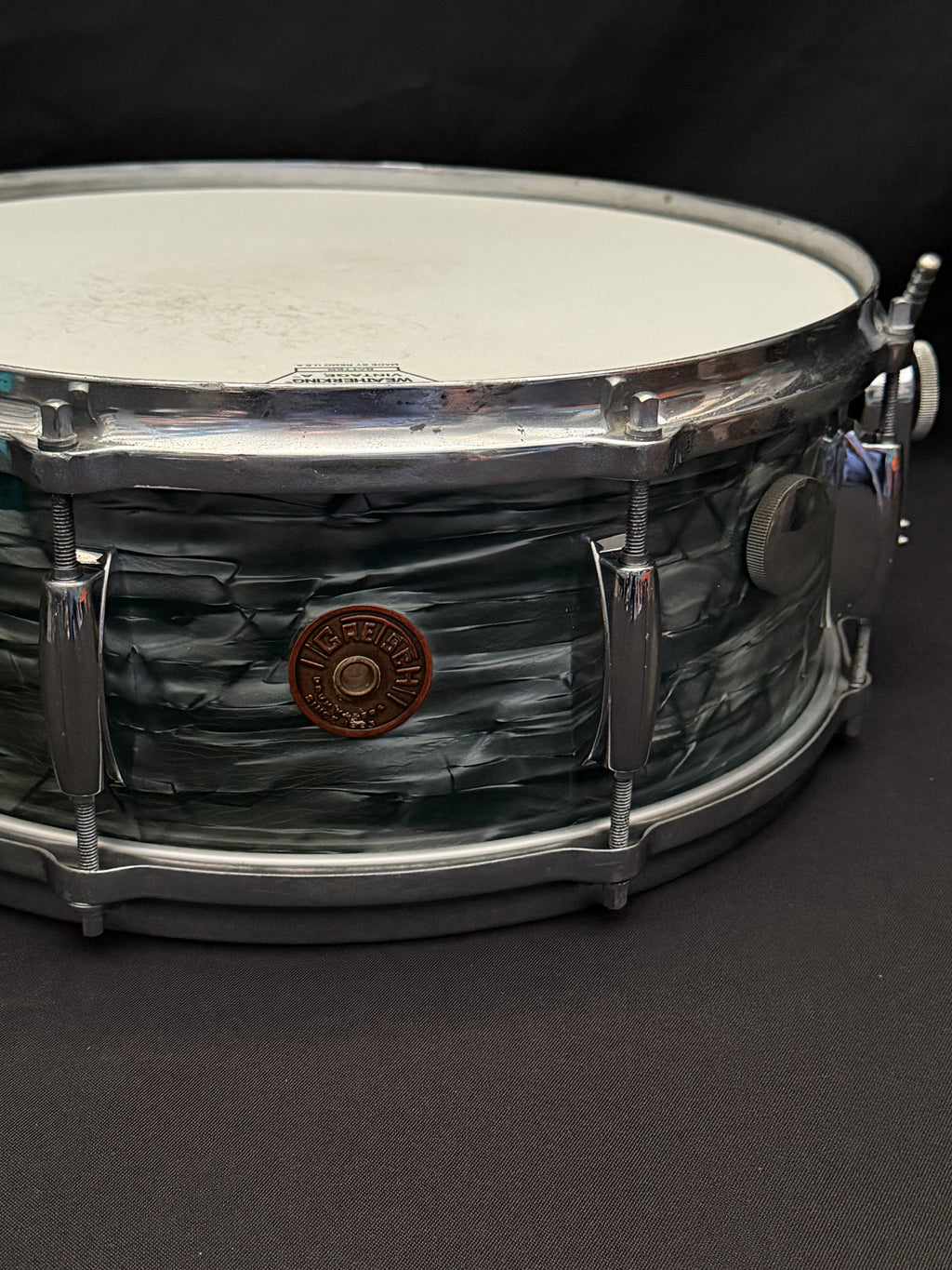 Gretsch Broadkaster Name Band 14" x 5,5" snare drum Midnight Blue from 1950's
