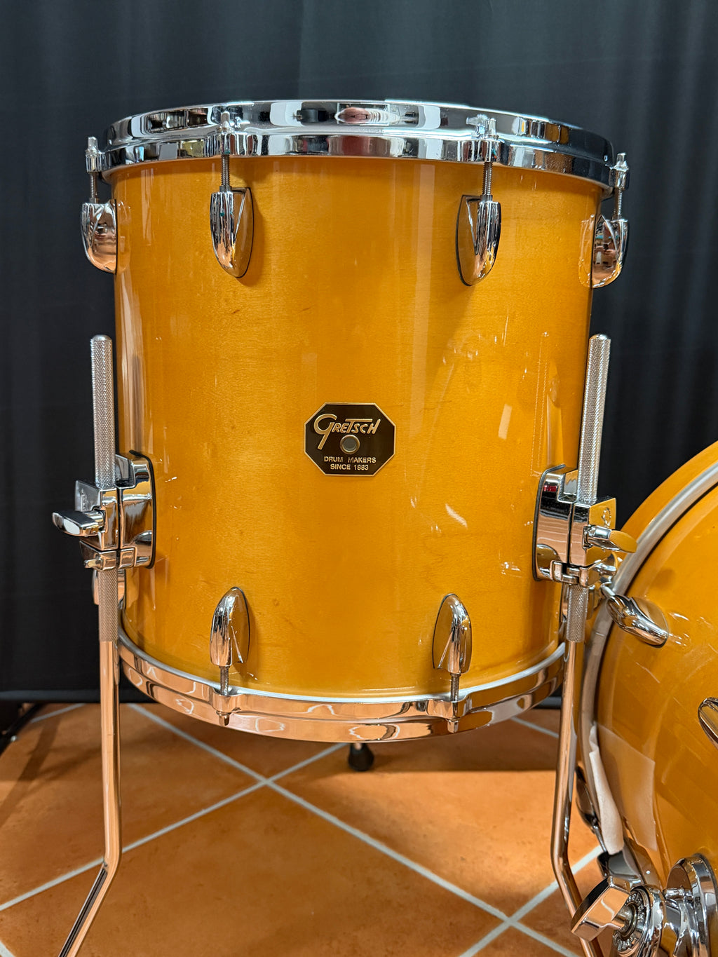 Gretsch USA Custom BOP drumkit 18"-12"-14" in Satin Sun Amber