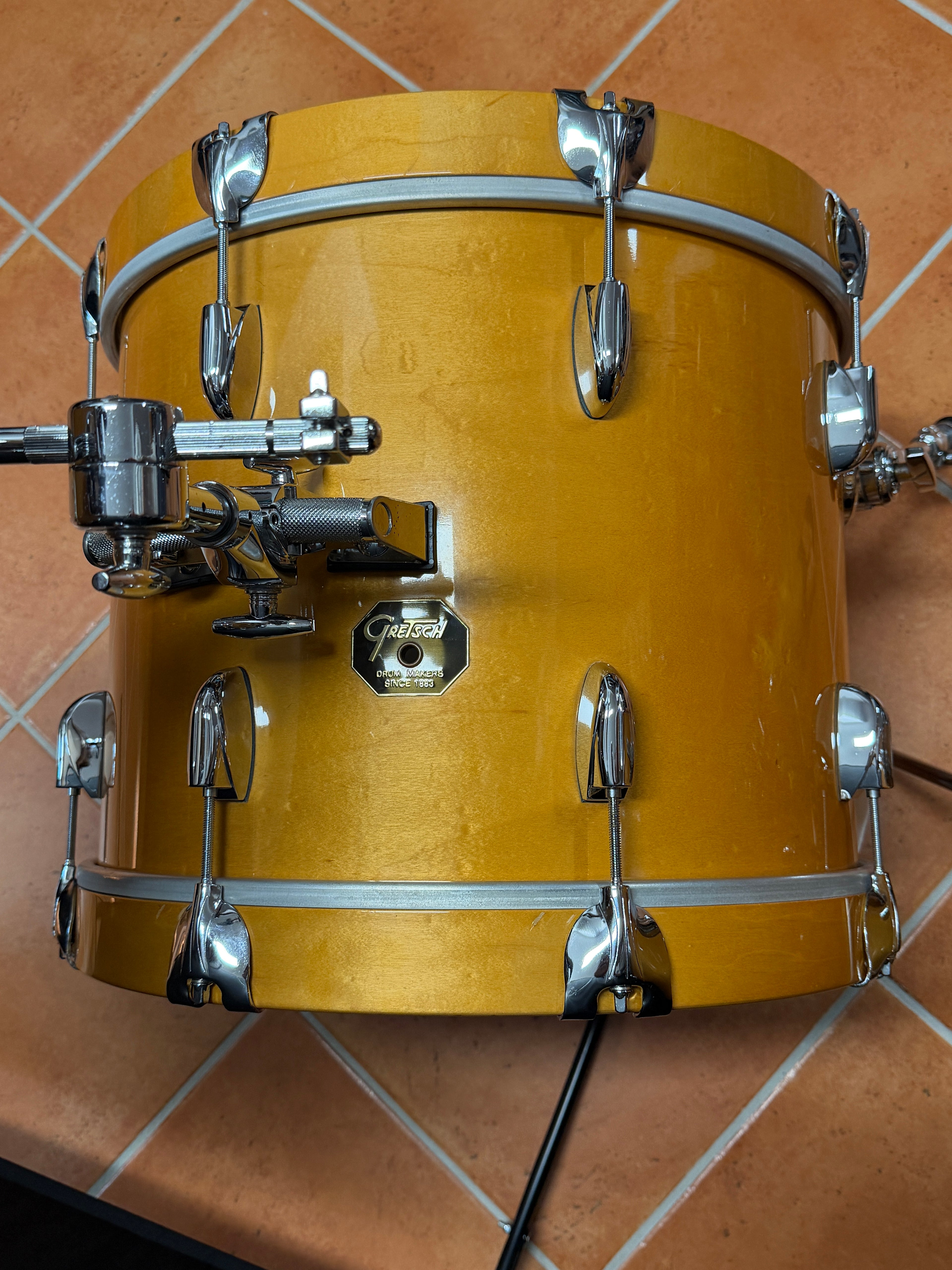Gretsch USA Custom BOP drumkit 18"-12"-14" in Satin Sun Amber