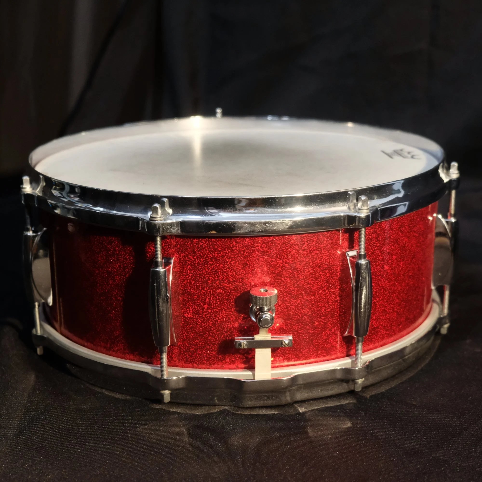 1960's Gretsch Round Badge Name Band 14" x 5,5" snare drum in Red Sparkle