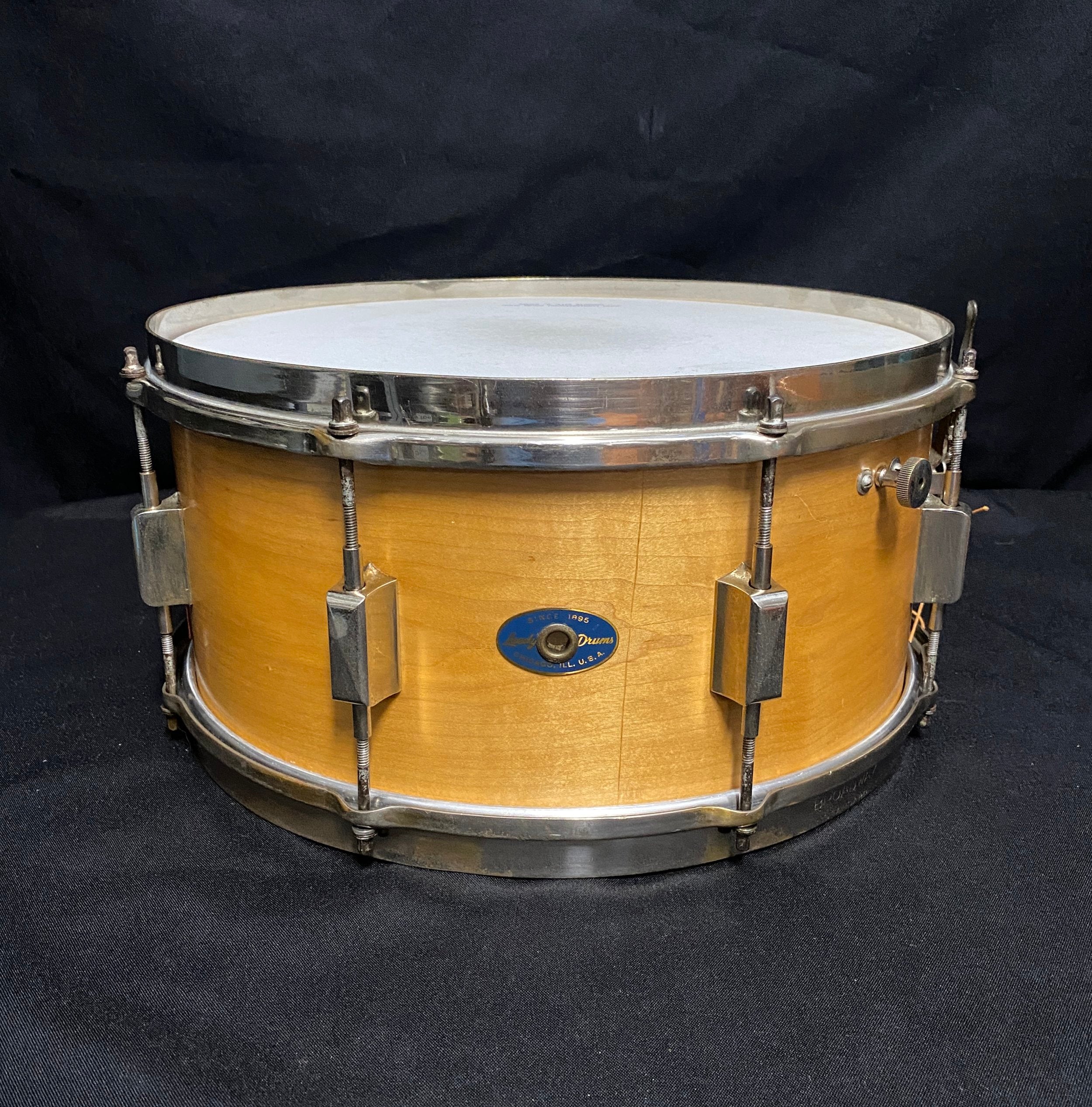 1939 Leedy Standard 14" x 6,5" Snare Drum solid maple shell made in USA