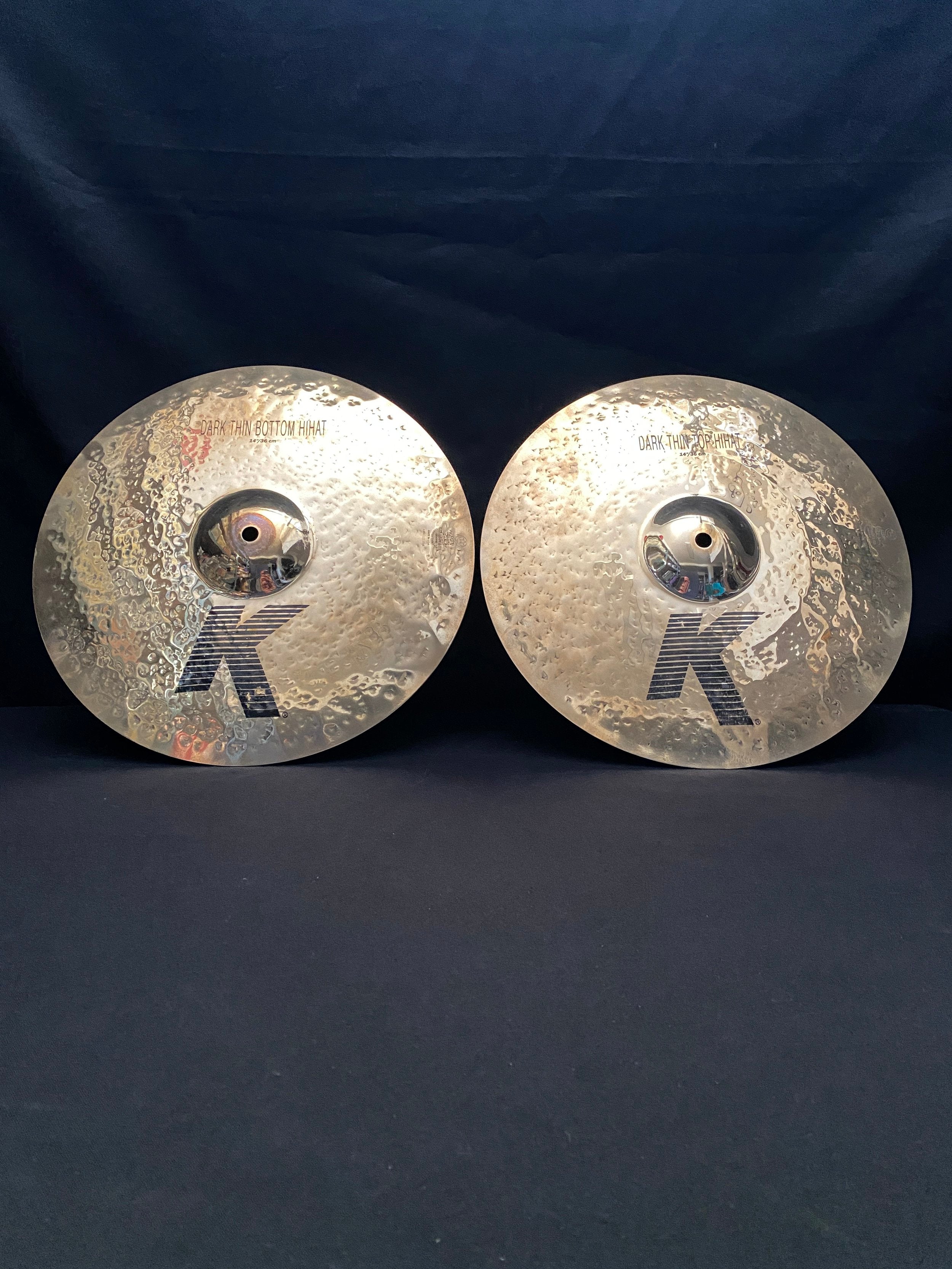 14" Zildjian K Dark Thin Hi Hats 876 - 696 grams - 2011 Zildjian Rarities