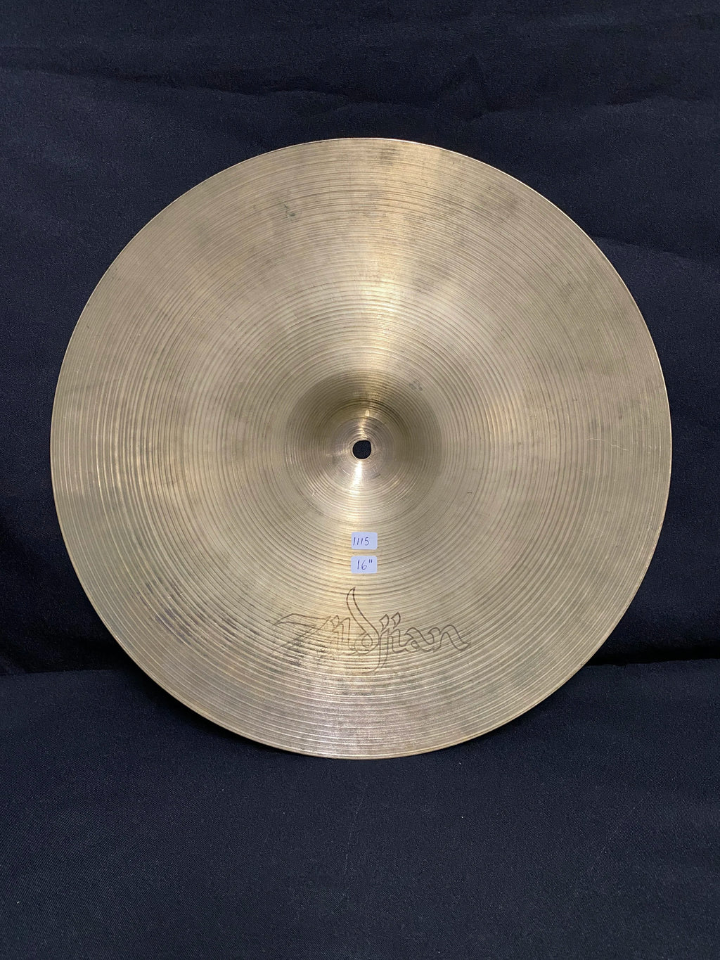 16" Zildjian Avedis Crash Hollow logo 1115 grams from 1978-1982