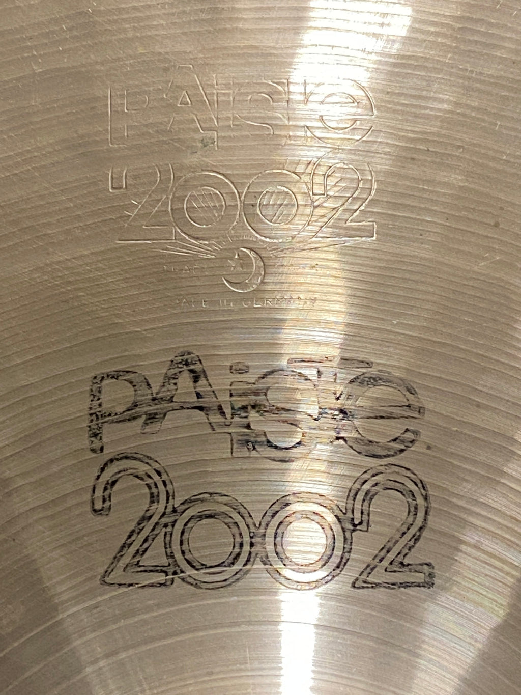 17" Paiste 2002 Crash 1282 grams black logo from 1972