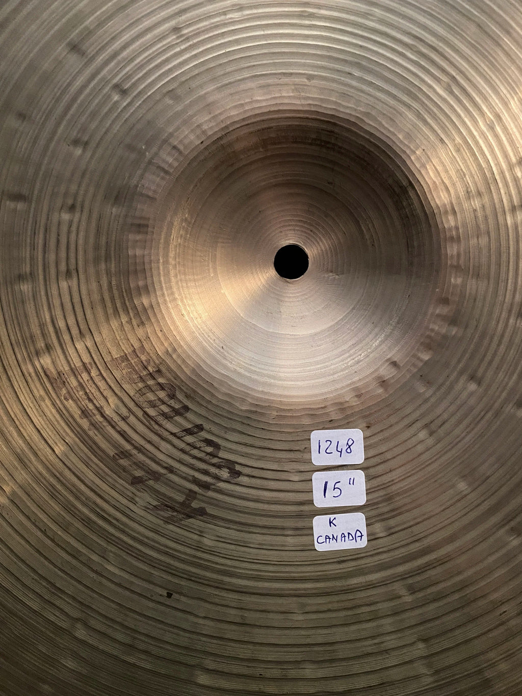 15" Zildjian K Canada Hi-Hat cymbals 1283 - 1248 grams from late 1970's