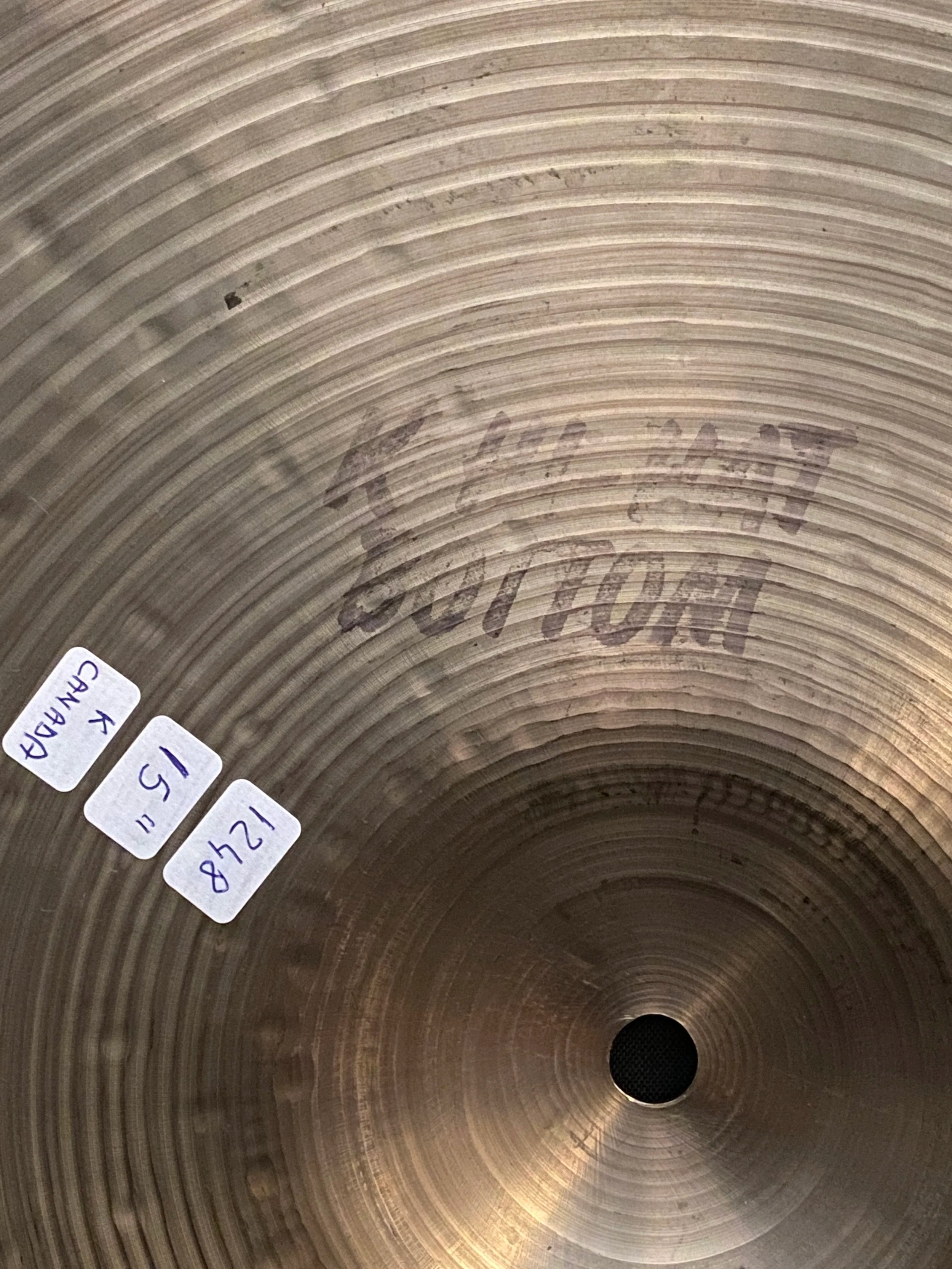 15" Zildjian K Canada Hi-Hat cymbals 1283 - 1248 grams from late 1970's