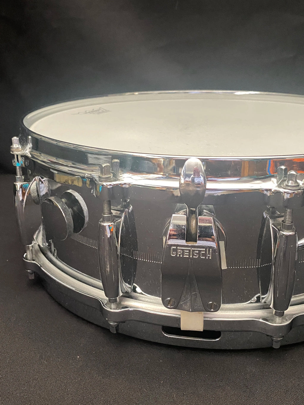 Gretsch 4165 COB Brass Shell 14" x 5" snare drum 1975 Stop Sign badge