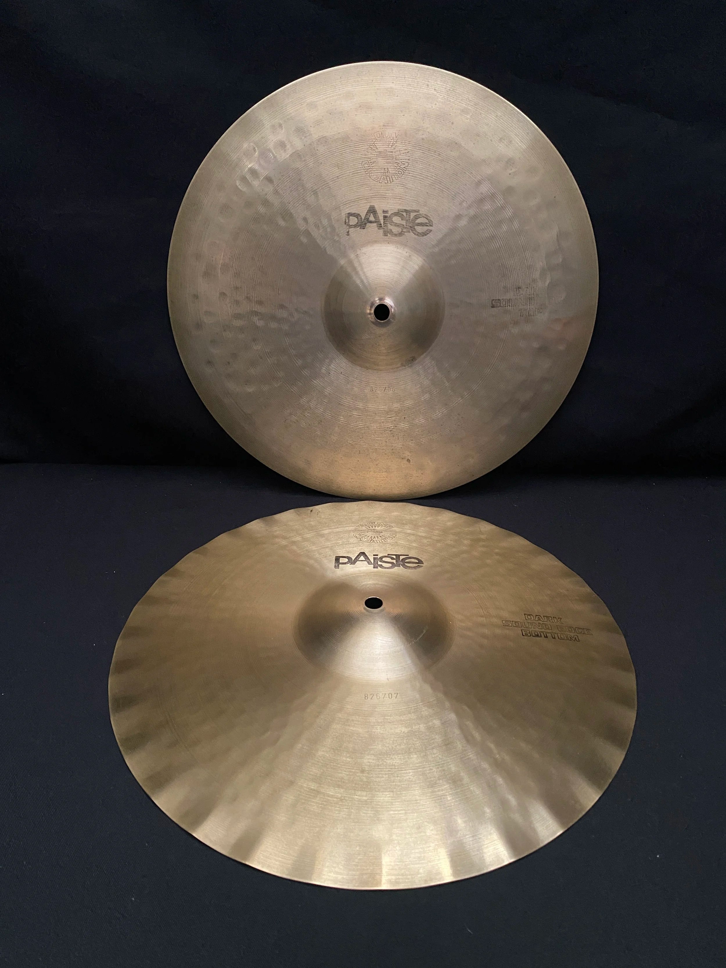 14" Paiste Sound Creation Dark Sound Edge Hi-Hat 1266 - 1133 grams from 1978