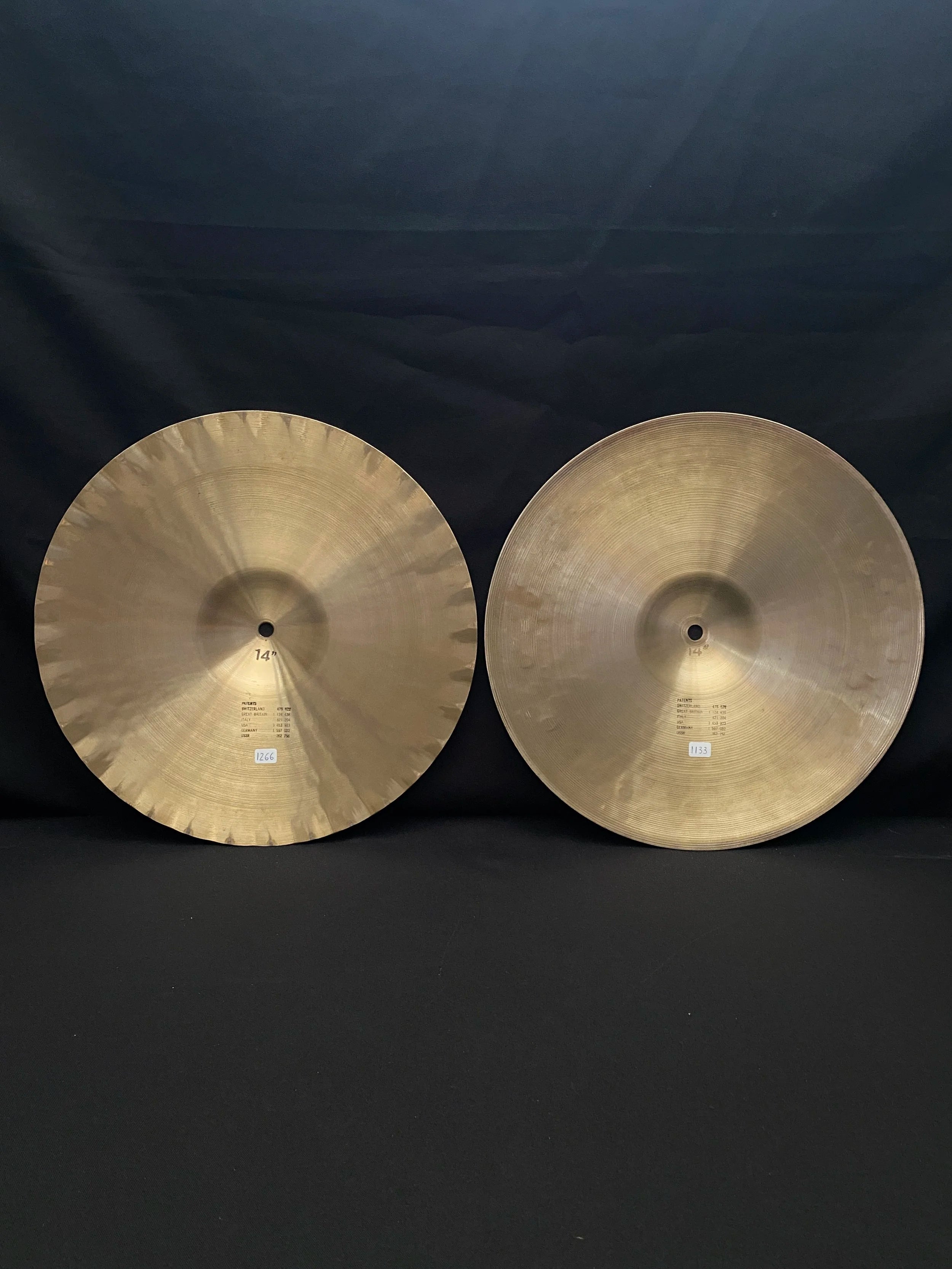 14" Paiste Sound Creation Dark Sound Edge Hi-Hat 1266 - 1133 grams from 1978