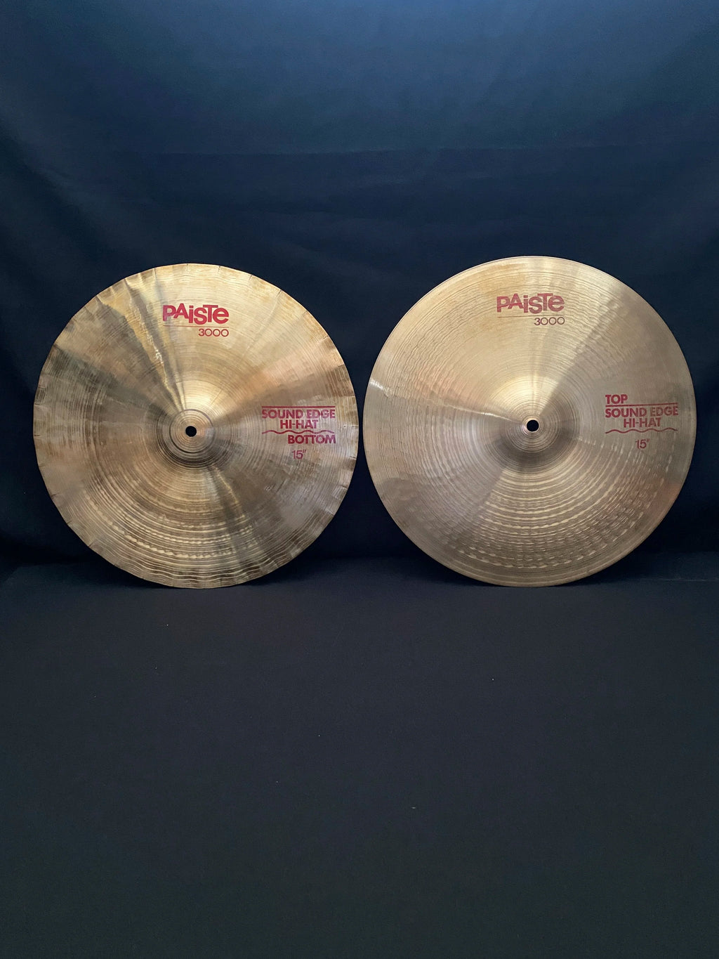 15" Paiste 3000 Sound Edge Hi-Hat 1390 - 1014 grams from 1986