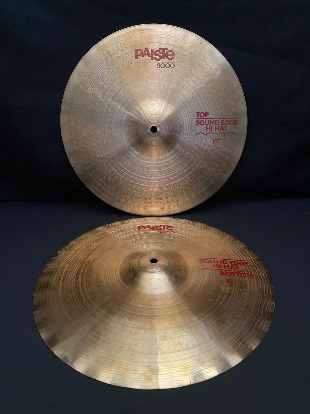15" Paiste 3000 Sound Edge Hi-Hat 1390 - 1014 grams from 1986