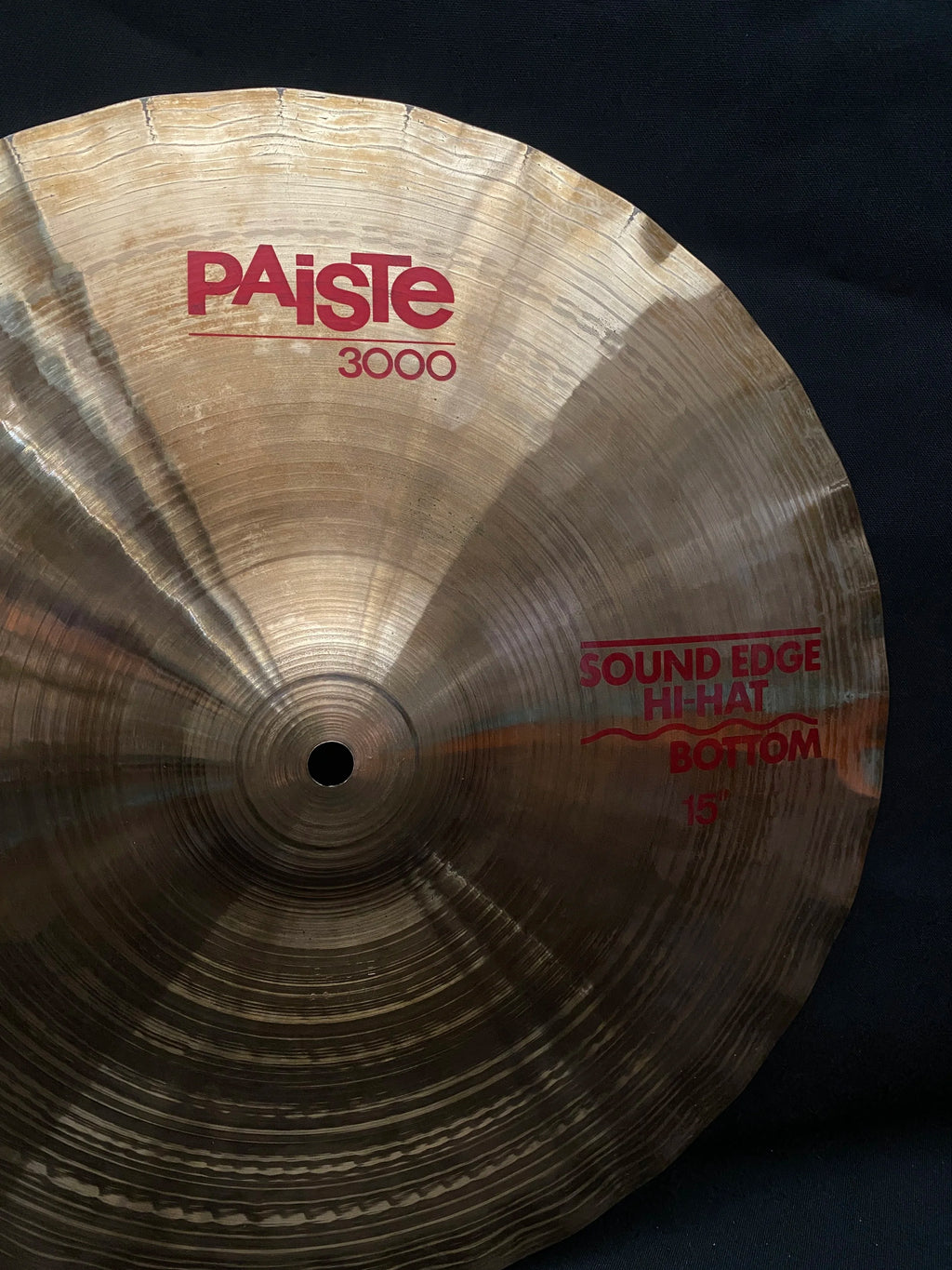 15" Paiste 3000 Sound Edge Hi-Hat 1390 - 1014 grams from 1986