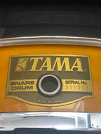 14" x 3,25" Tama AW523 Bird’s Eye Maple Amber Lacquer snare drum from 1989