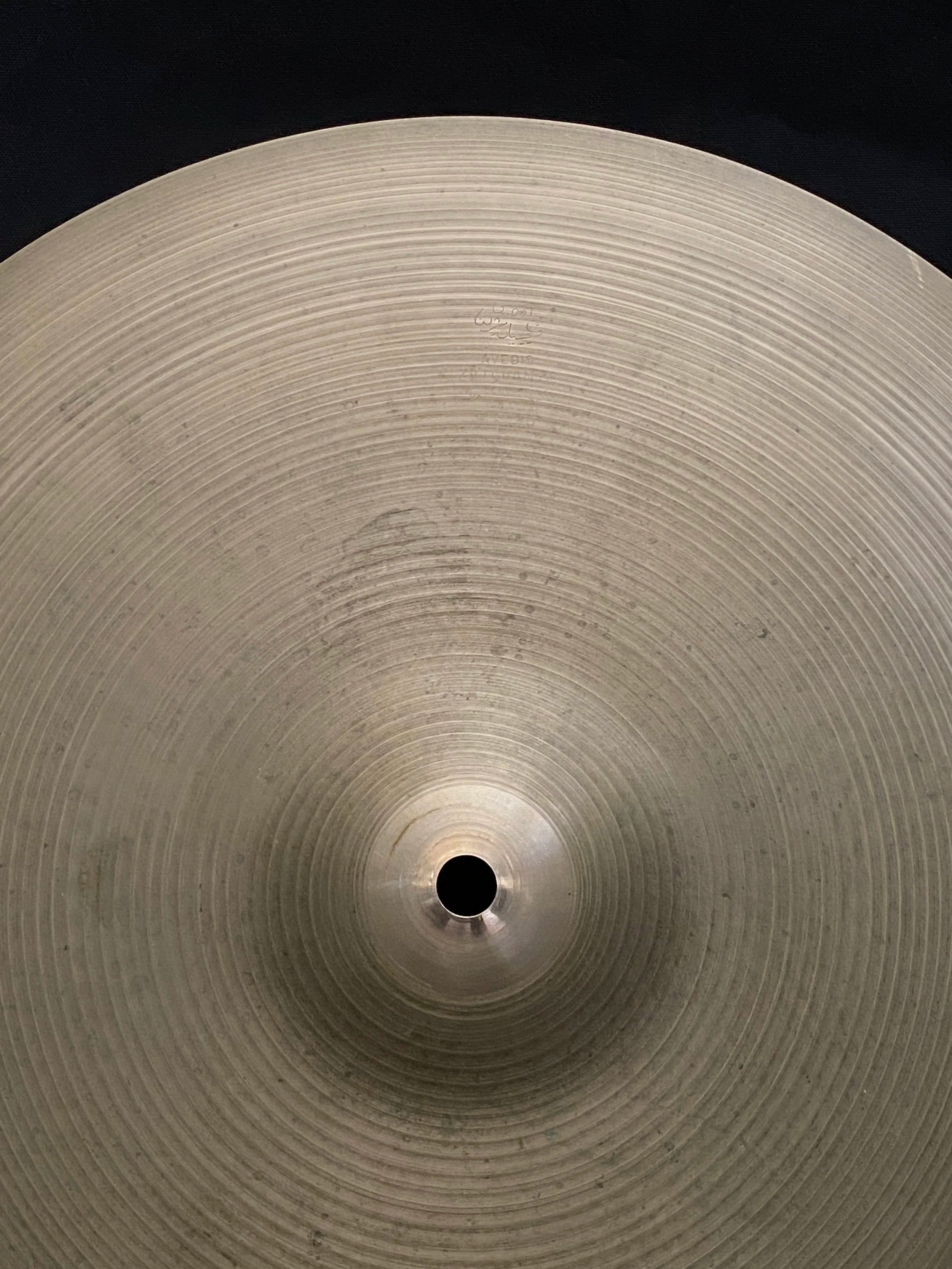 15" Zildjian Avedis Hi-Hat hollow logo from 1970's 1595-976 grams