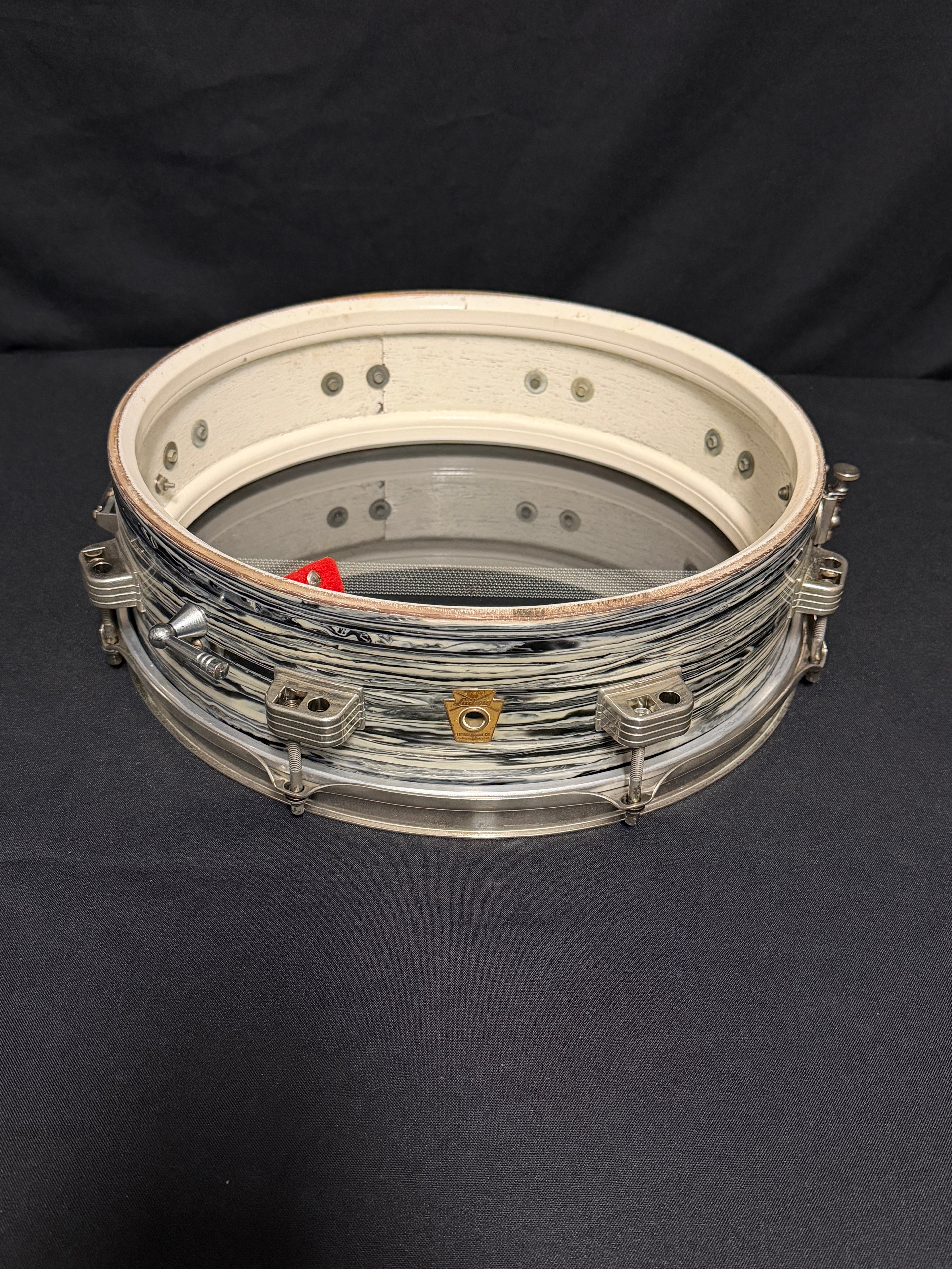 1964 Ludwig Downbeat 14"x 4" snare drum Black Oyster Pearl