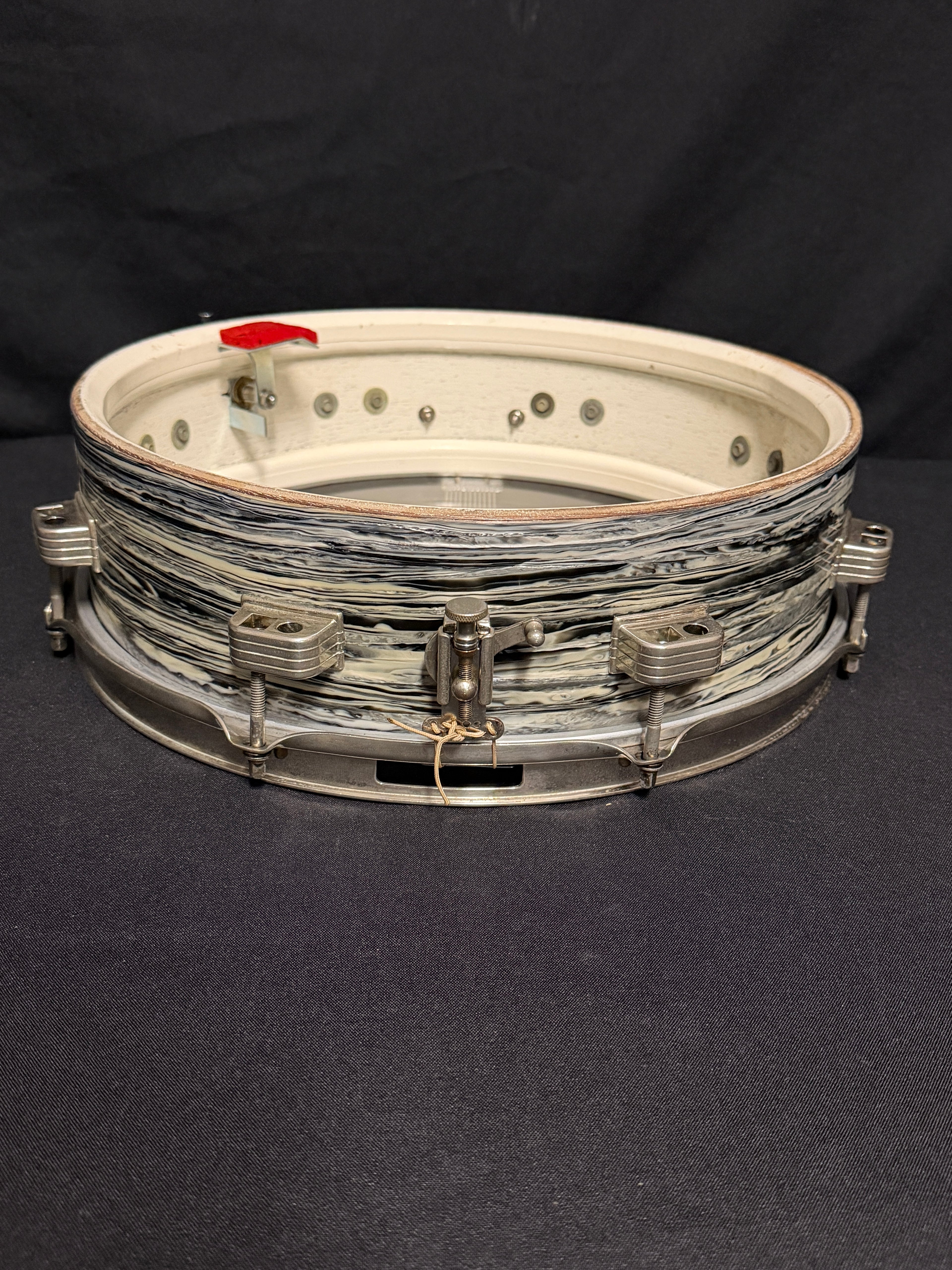 1964 Ludwig Downbeat 14"x 4" snare drum Black Oyster Pearl