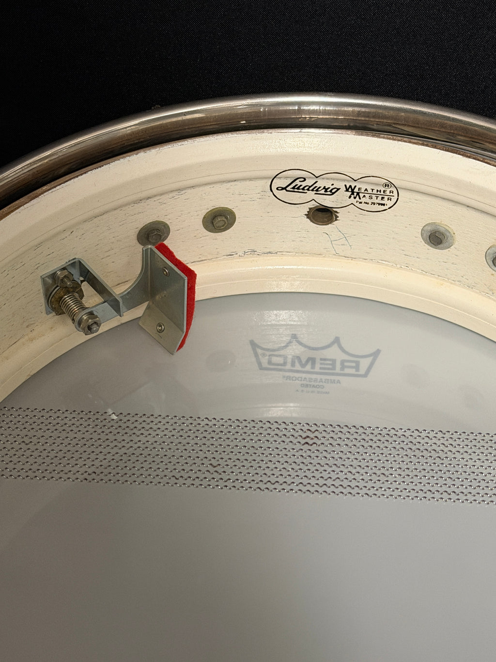 1964 Ludwig Downbeat 14"x 4" snare drum Black Oyster Pearl