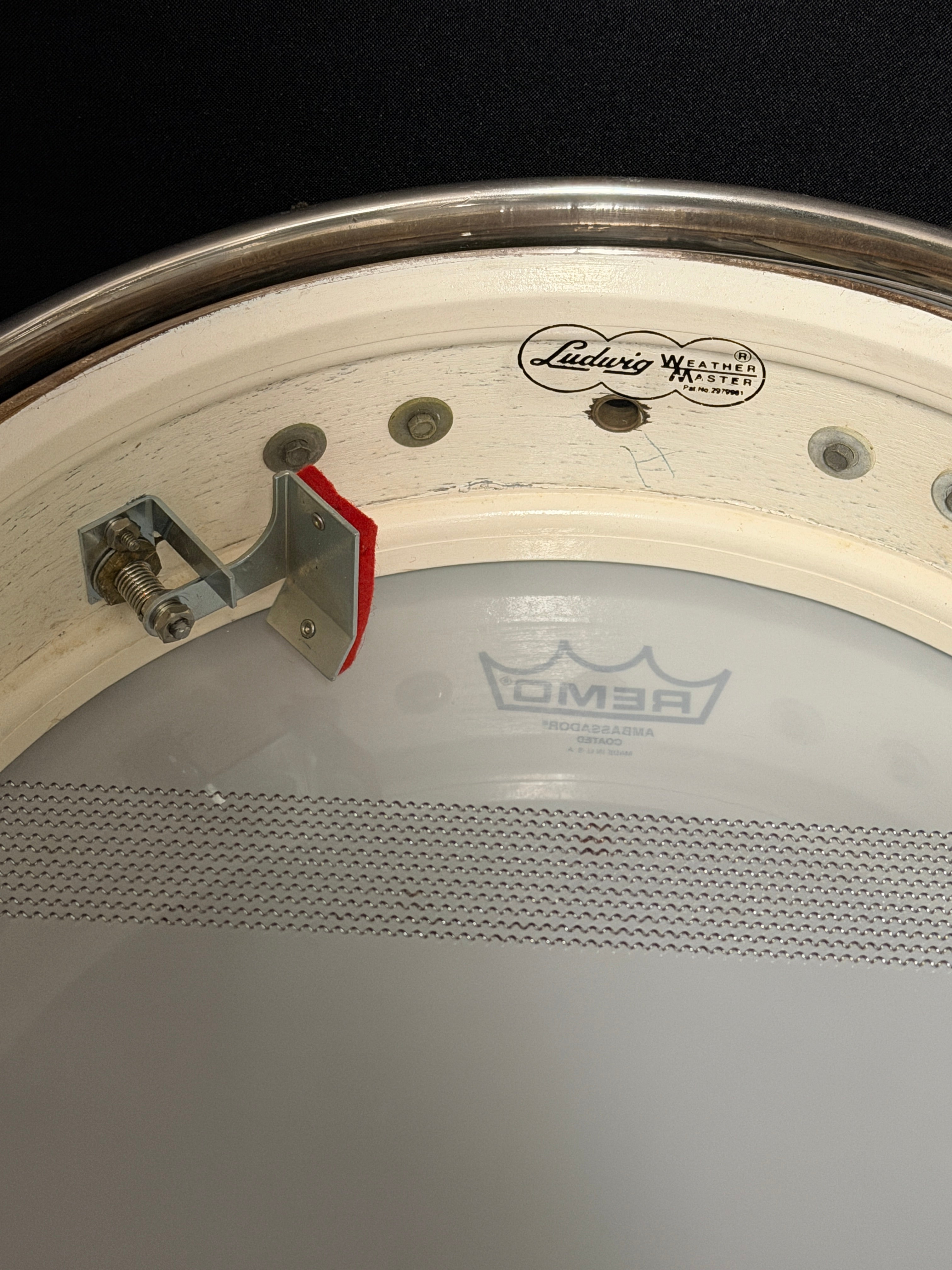 1964 Ludwig Downbeat 14"x 4" snare drum Black Oyster Pearl