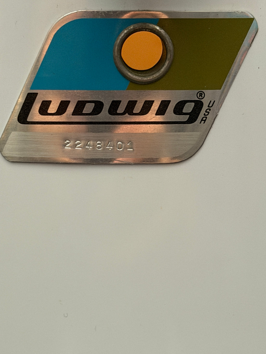 Ludwig Marching Drum 15" x 12" White Cortex from 1981-82