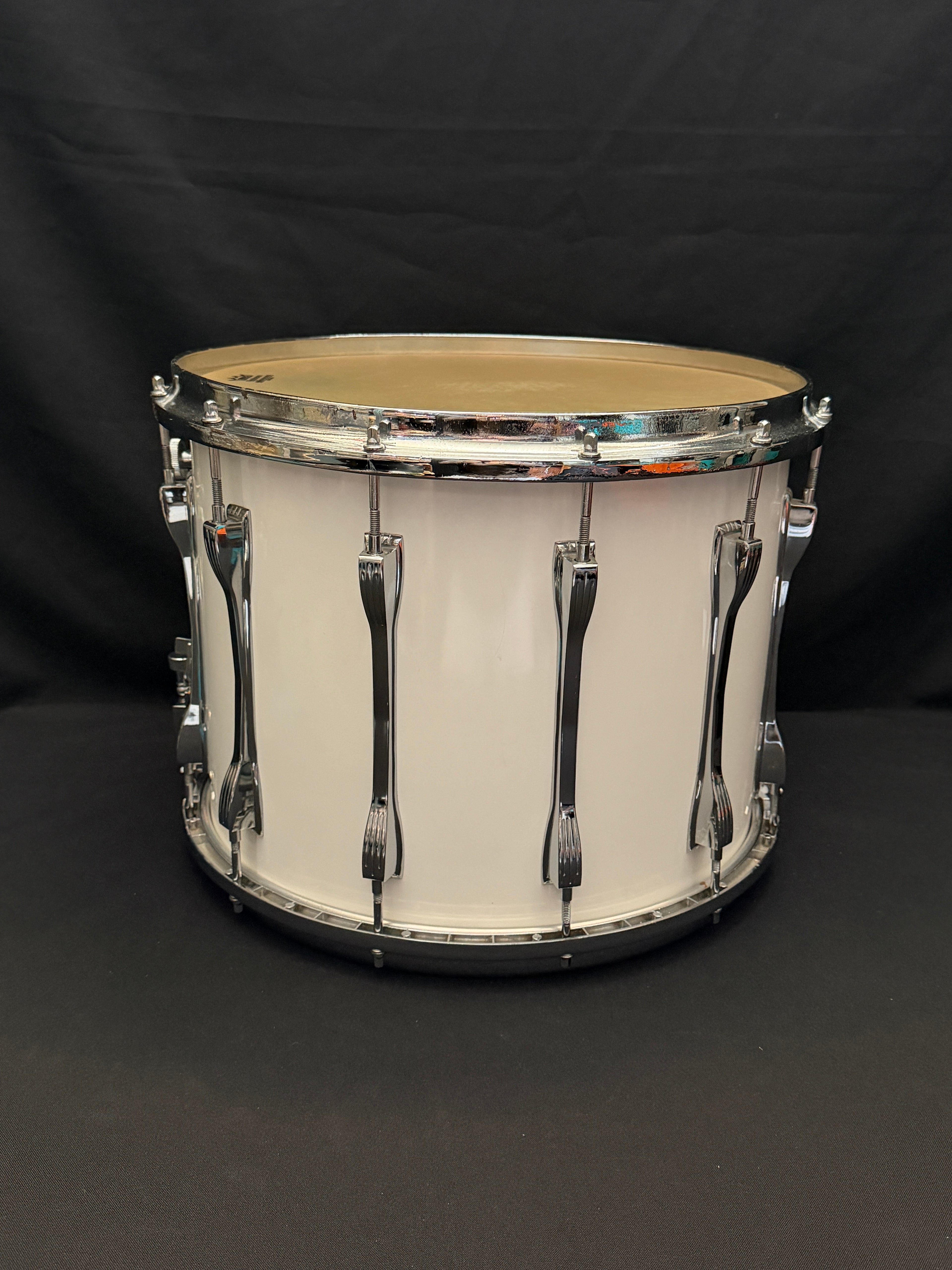 Ludwig Marching Drum 15" x 12" White Cortex from 1981-82