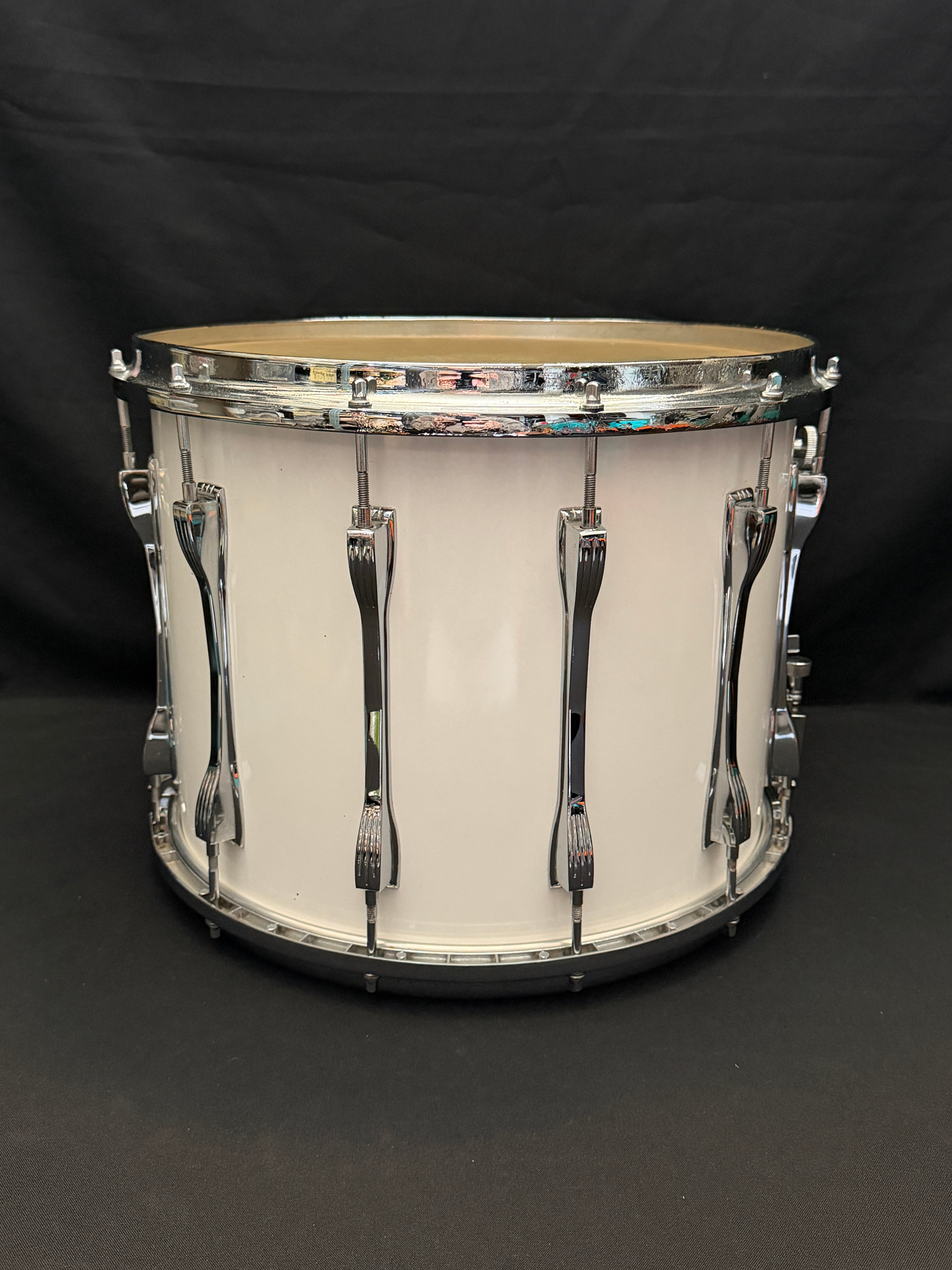 Ludwig Marching Drum 15" x 12" White Cortex from 1981-82