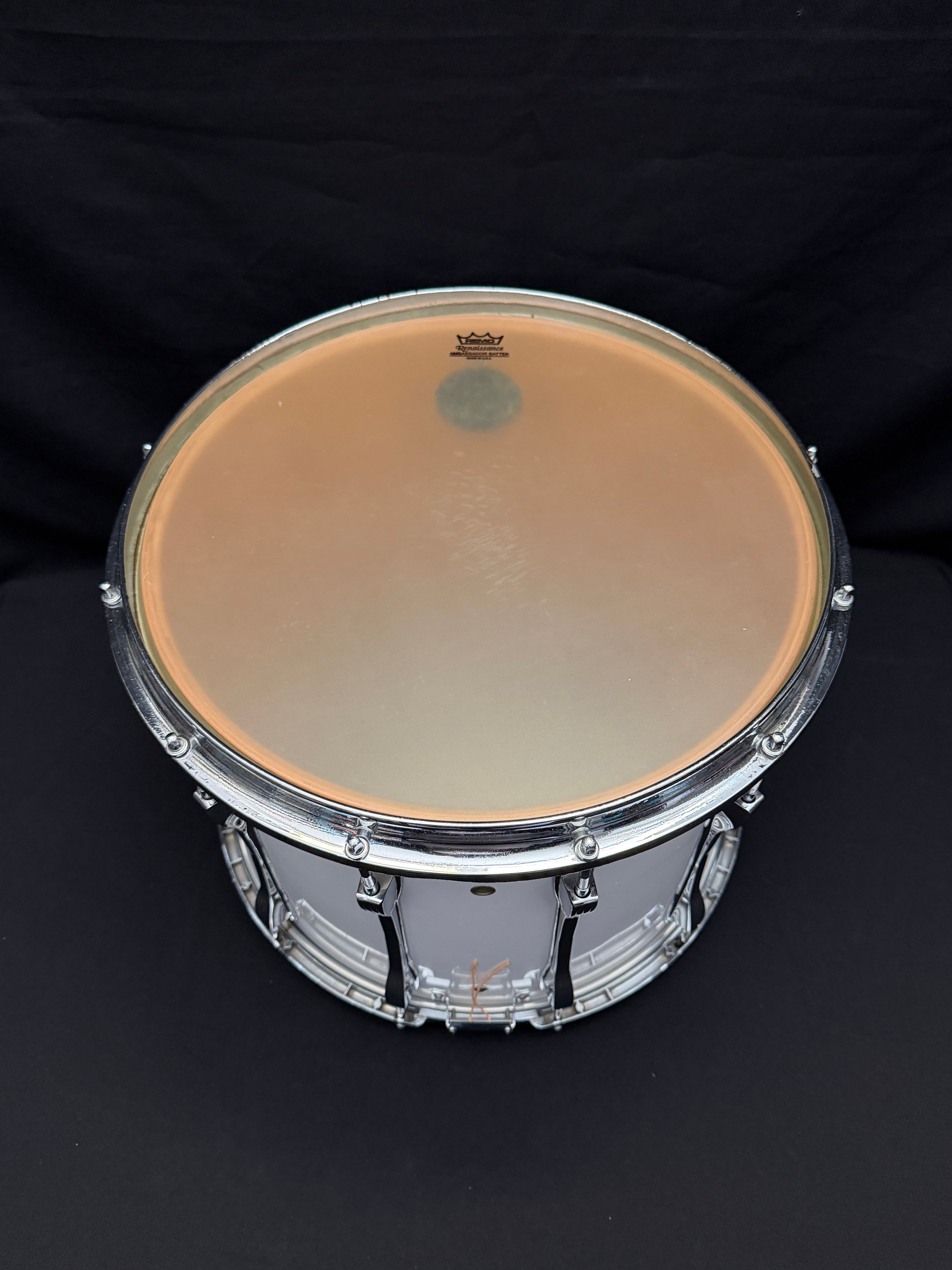 Ludwig Marching Drum 15" x 12" White Cortex from 1981-82