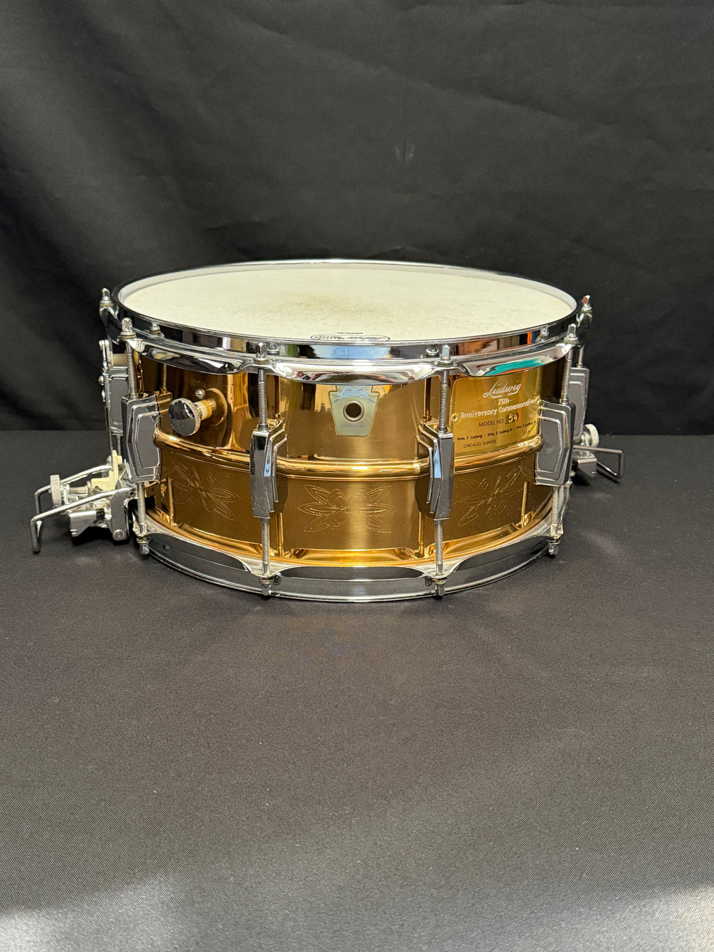 Ludwig 75th. Anniversary 14" x 6,5" Bronze snare drum Super Sensitive from 1984