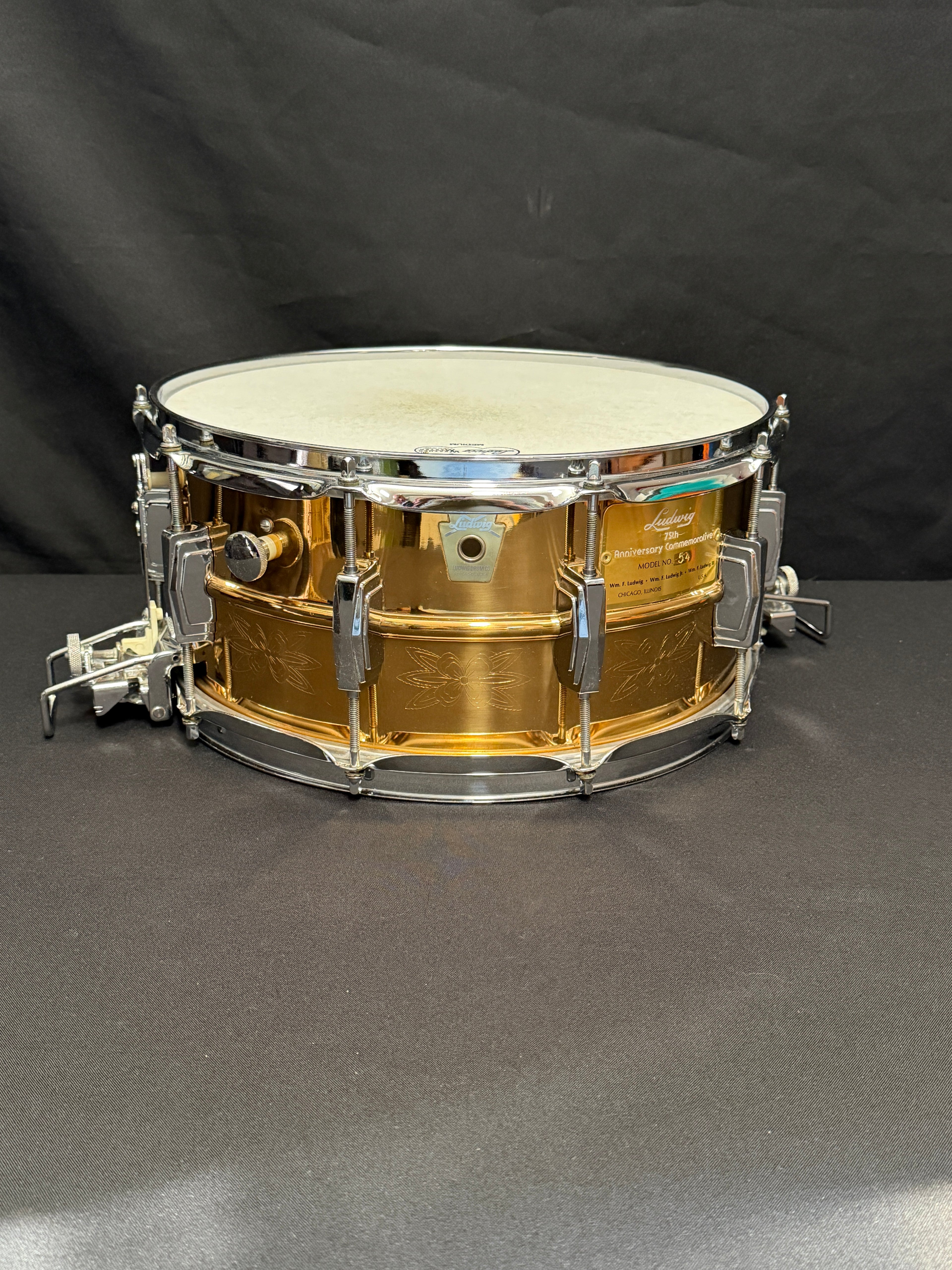 Ludwig 75th. Anniversary 14" x 6,5" Bronze snare drum Super Sensitive from 1984