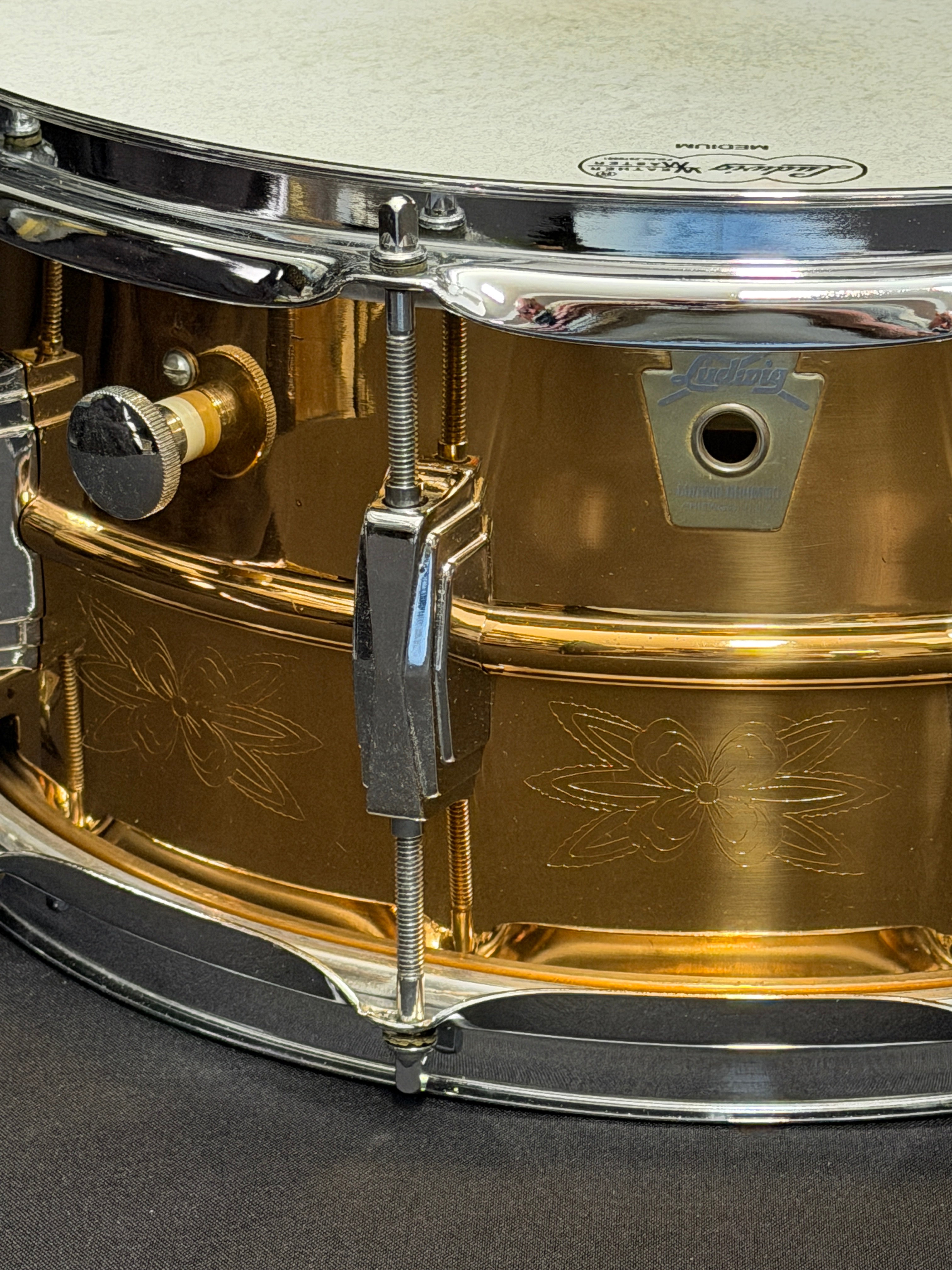 Ludwig 75th. Anniversary 14" x 6,5" Bronze snare drum Super Sensitive from 1984