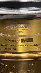 Ludwig 75th. Anniversary 14" x 6,5" Bronze snare drum Super Sensitive from 1984
