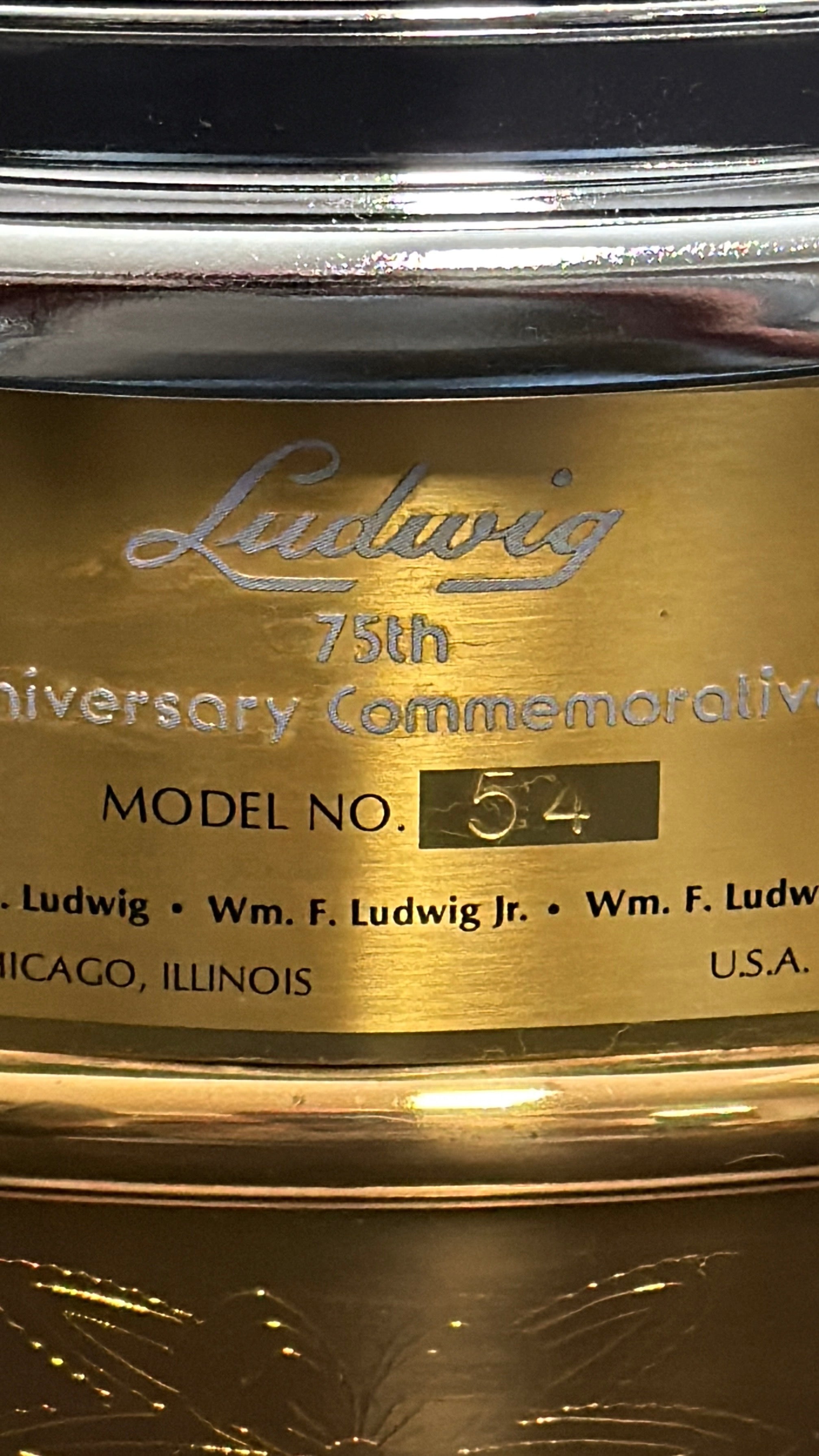 Ludwig 75th. Anniversary 14" x 6,5" Bronze snare drum Super Sensitive from 1984