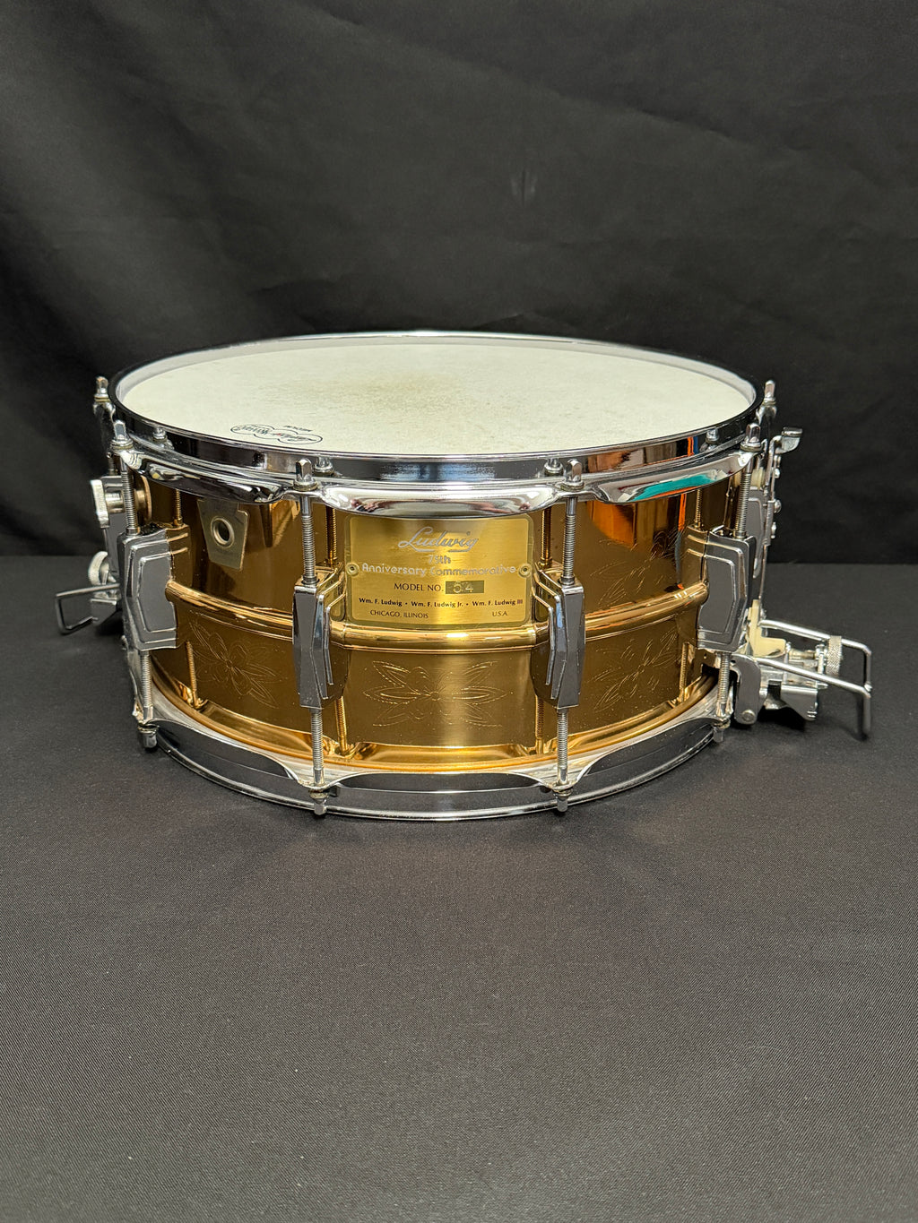 Ludwig 75th. Anniversary 14" x 6,5" Bronze snare drum Super Sensitive from 1984