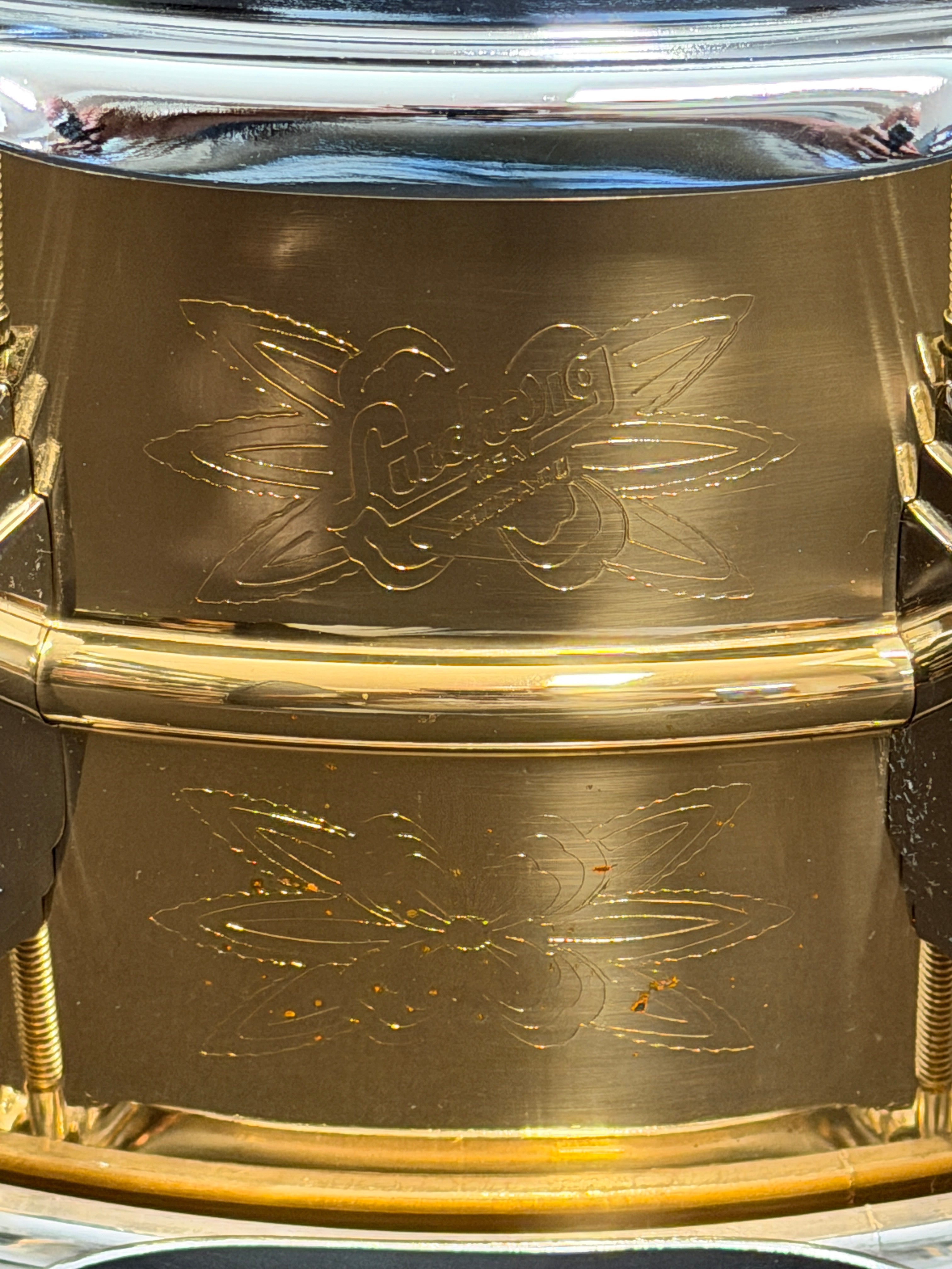 Ludwig 75th. Anniversary 14" x 6,5" Bronze snare drum Super Sensitive from 1984