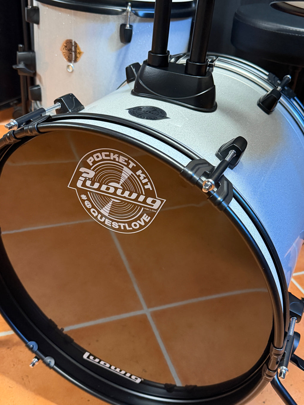 Ludwig Pocket Kit 16"-10"-13"-12" - Silver Sparkle by Questlove
