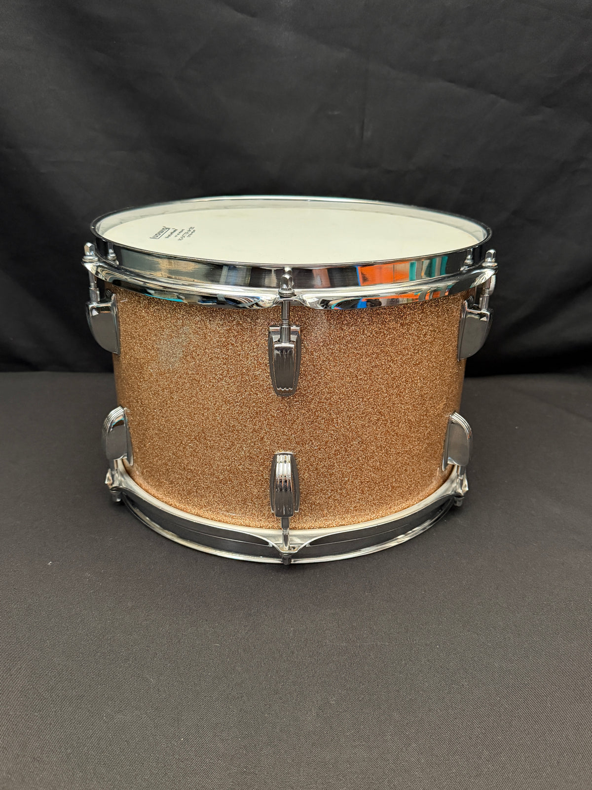 Ludwig Tom 12"x 8" Champagne Sparkle 3-ply shell from 1970
