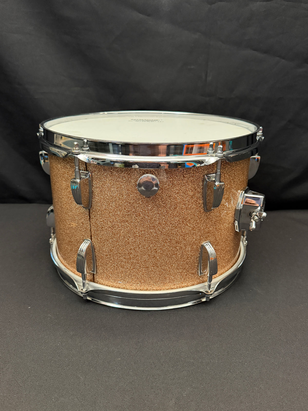 Ludwig Tom 12"x 8" Champagne Sparkle 3-ply shell from 1970