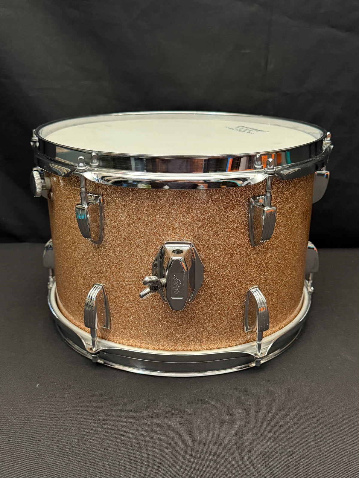 Ludwig Tom 12"x 8" Champagne Sparkle 3-ply shell from 1970