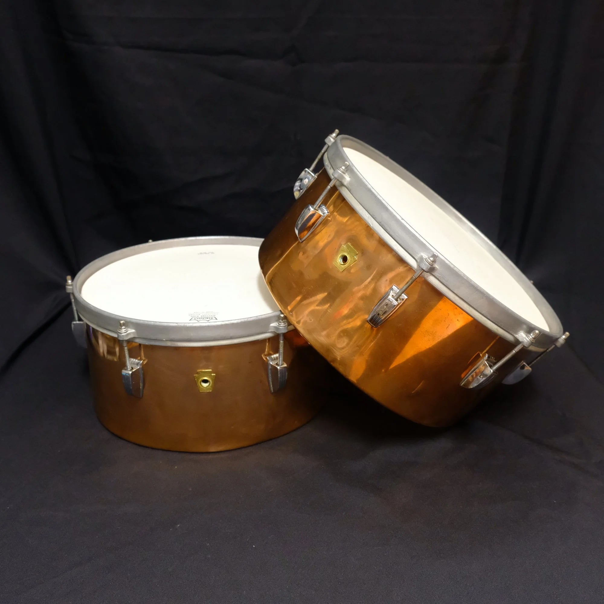 1965 Ludwig Copper Timbales 13" and 14"