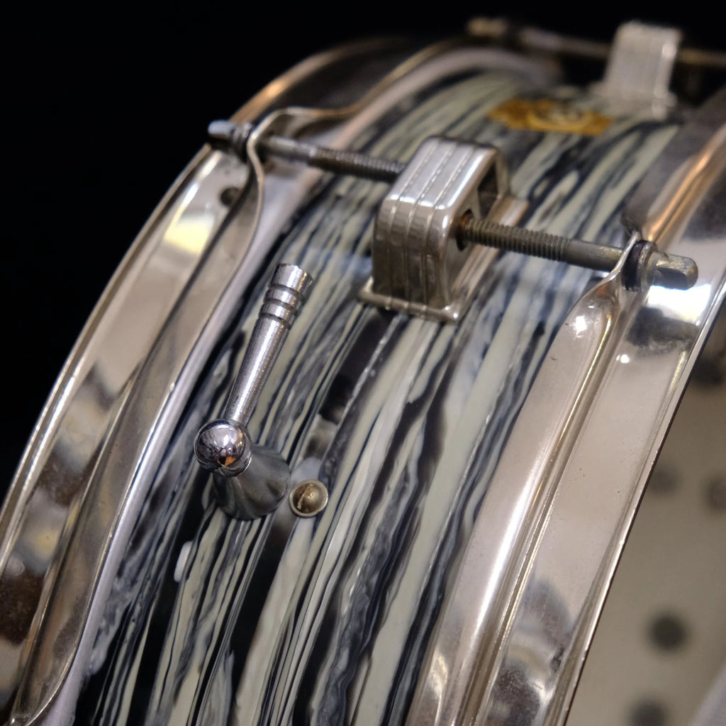 1964 Ludwig Downbeat 14"x 4" snare drum Black Oyster Pearl